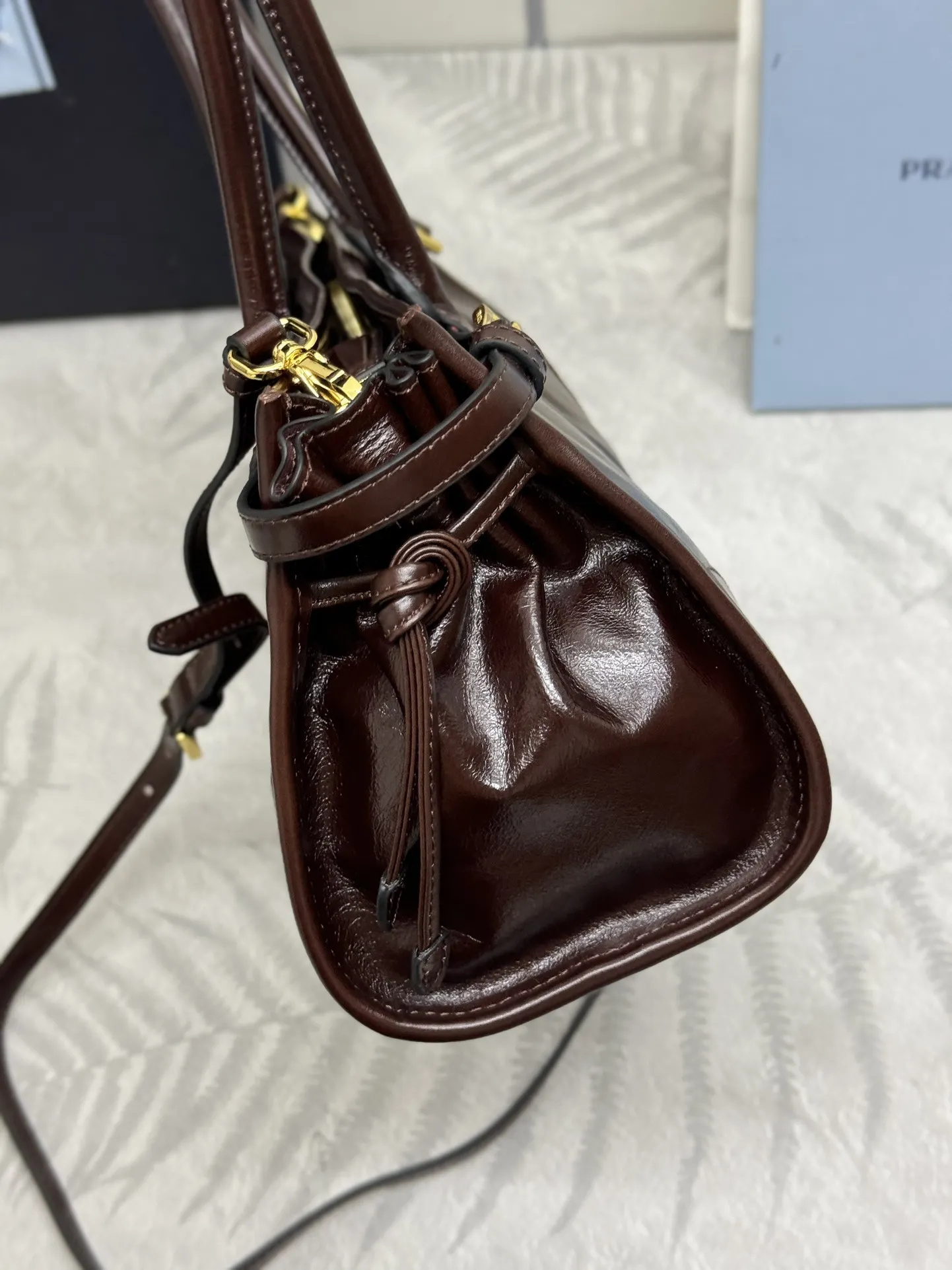 Prada Soft Lux Leather Shoulder Bag D105011350 — view 5