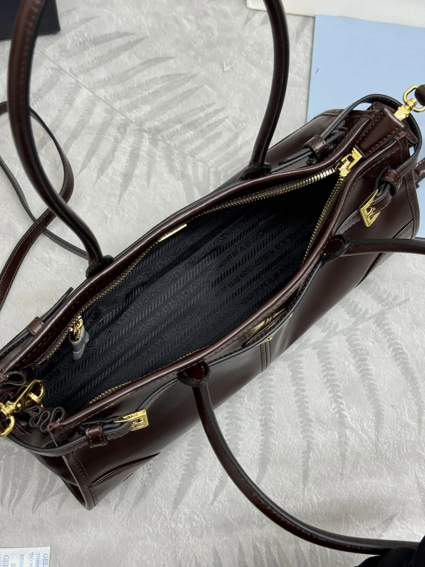 Prada Soft Lux Leather Shoulder Bag D105011350 — view 8