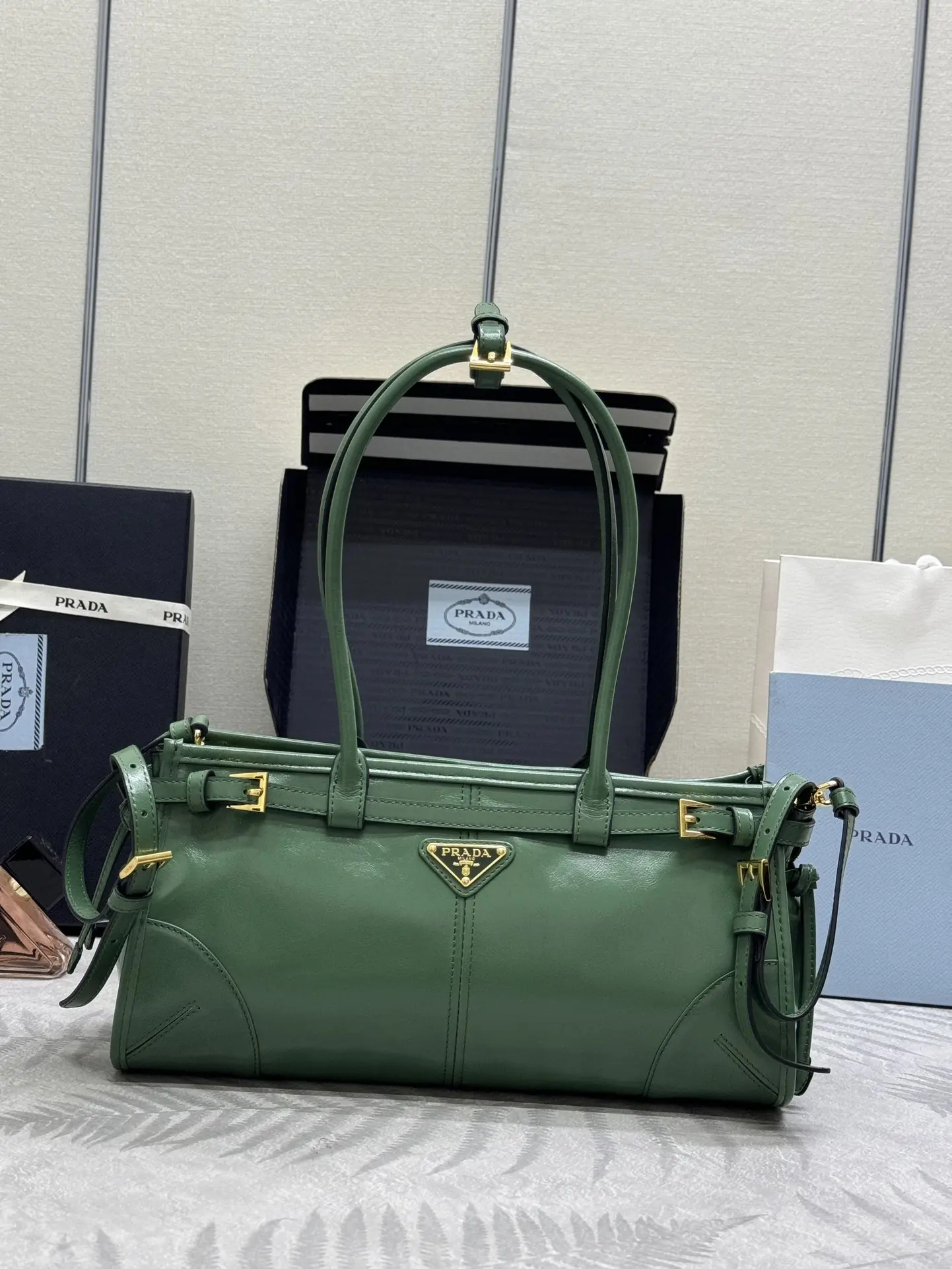 Soft Lux Leather Top-Handle Shoulder Bag D105011351