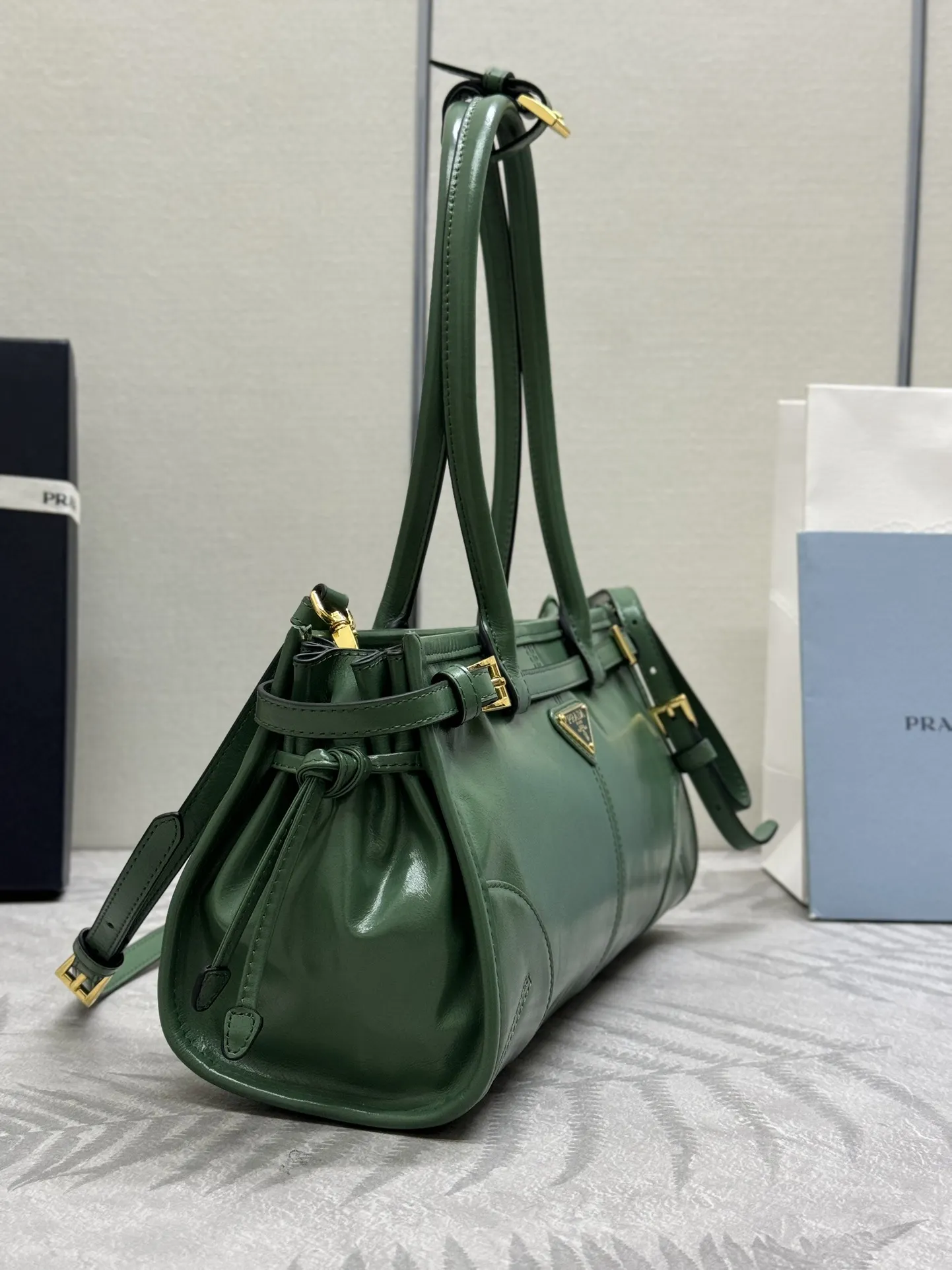 Soft Lux Leather Top-Handle Shoulder Bag D105011351 — view 2