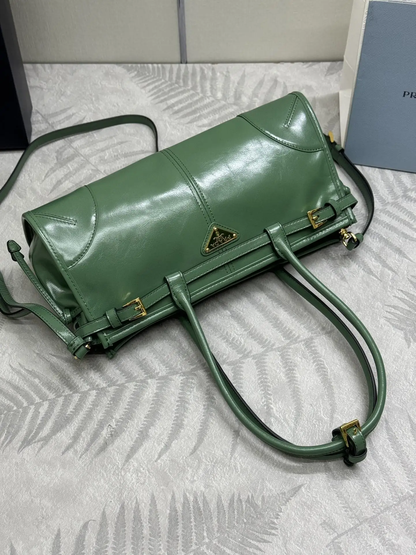 Soft Lux Leather Top-Handle Shoulder Bag D105011351 — view 6