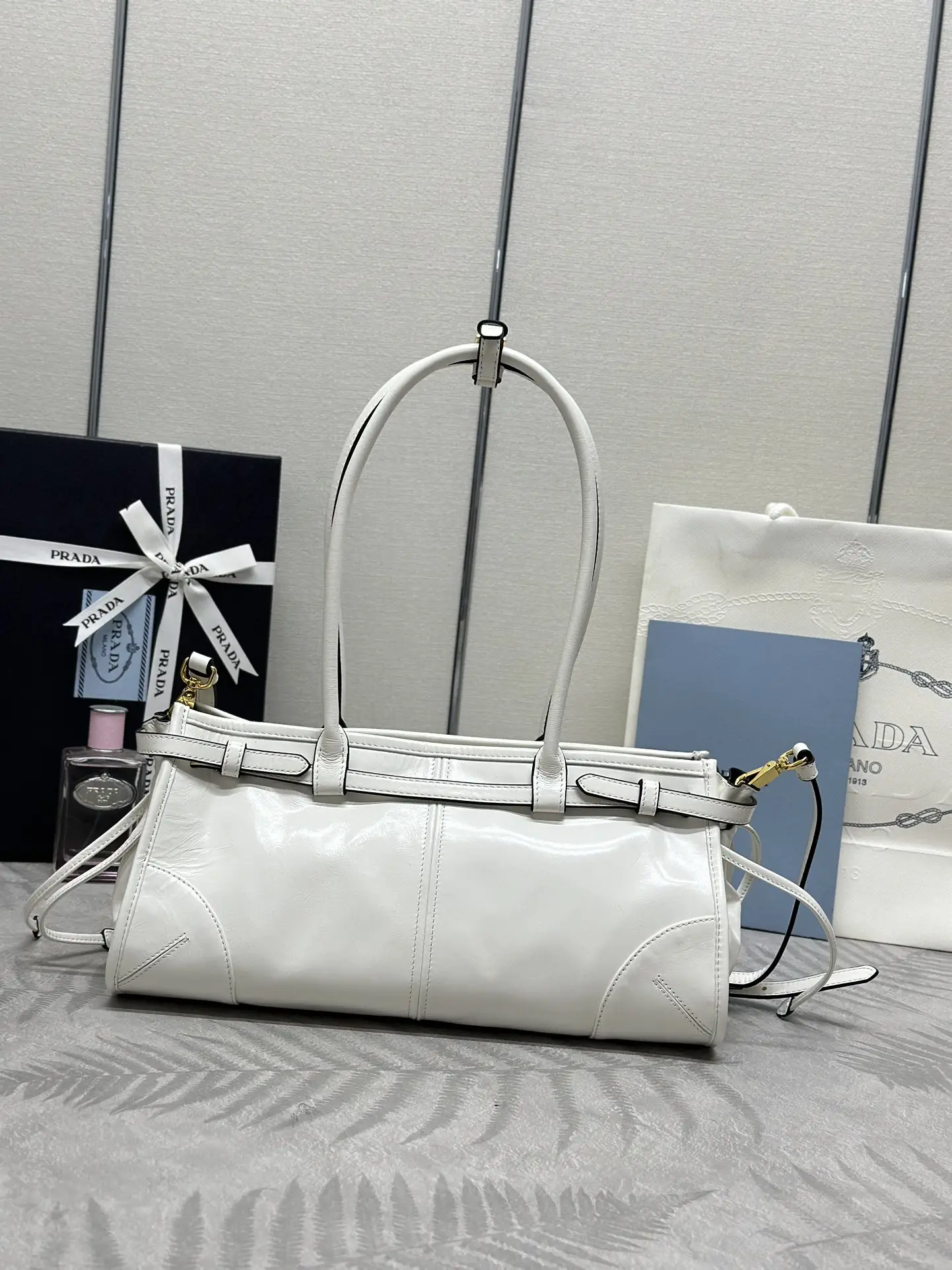 Prada Soft Lux Leather Top-Handle Bag D105011011 — view 2