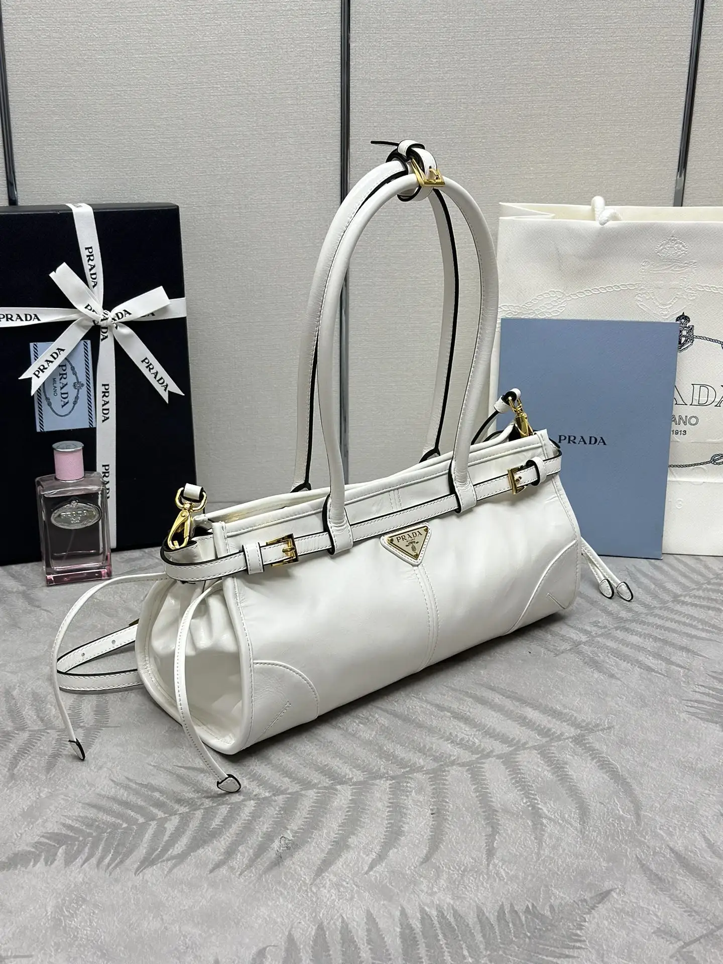 Prada Soft Lux Leather Top-Handle Bag D105011011 — view 3