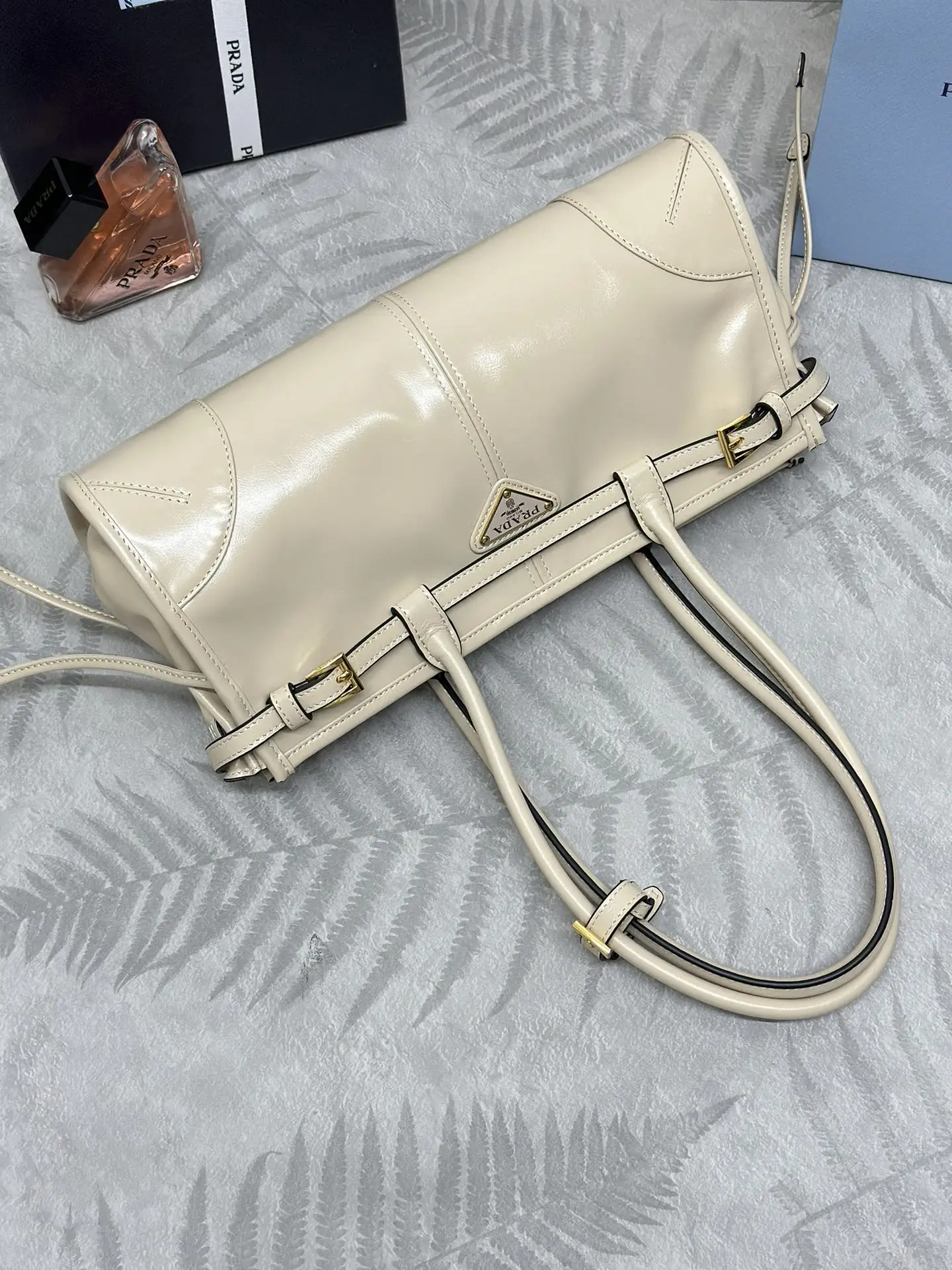 Prada Soft Lux Oiled Leather Top-Handle Bag D105011354 — view 5
