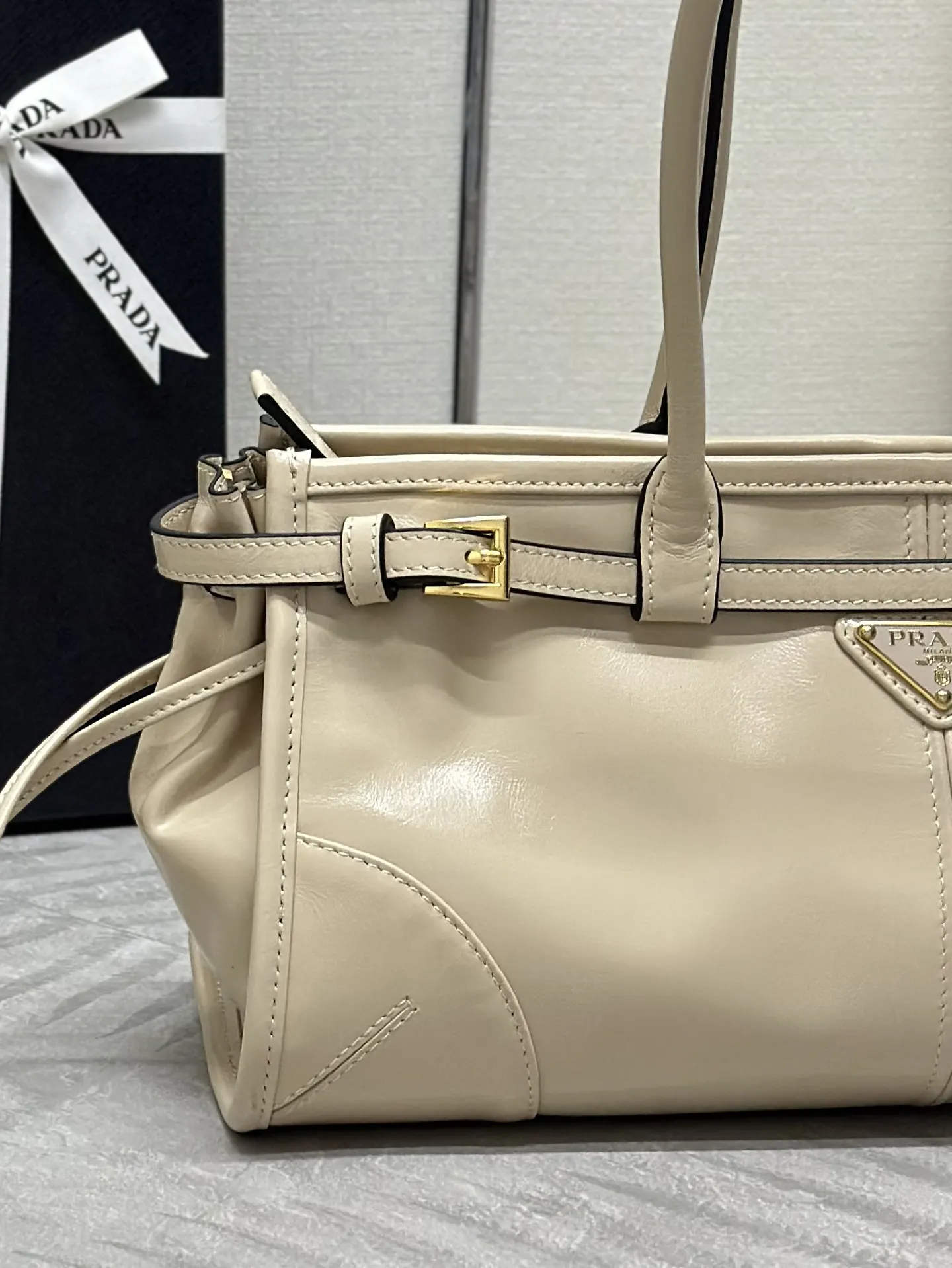 Prada Soft Lux Oiled Leather Top-Handle Bag D105011354 — view 8