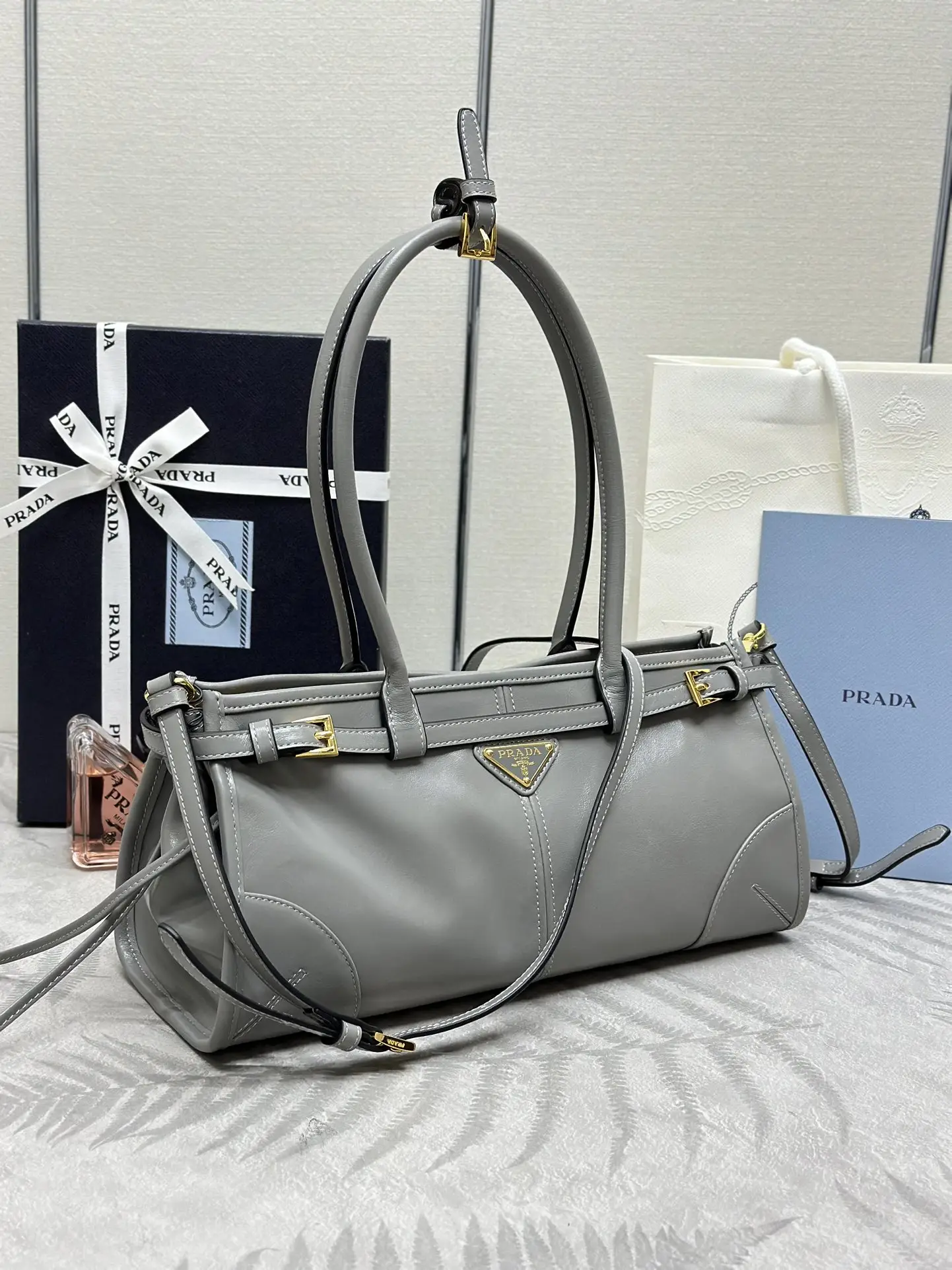 Soft Lux Leather Top-Handle Crossbody Bag D105011355 — view 2