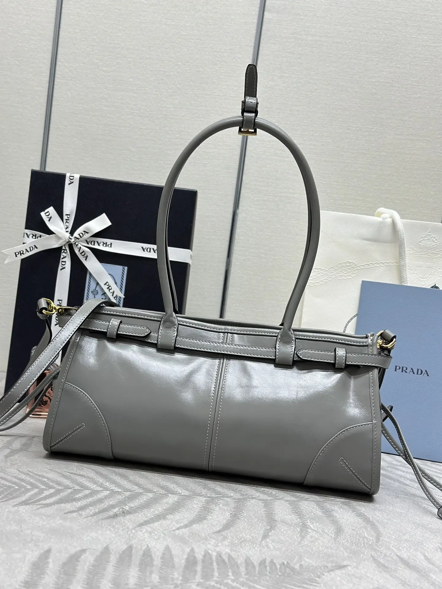 Soft Lux Leather Top-Handle Crossbody Bag D105011355 — view 3