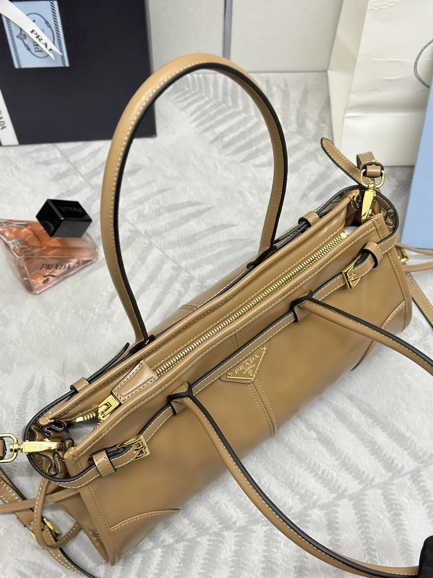 Soft Lux Leather Top-Handle Crossbody Bag D105011356 — view 8