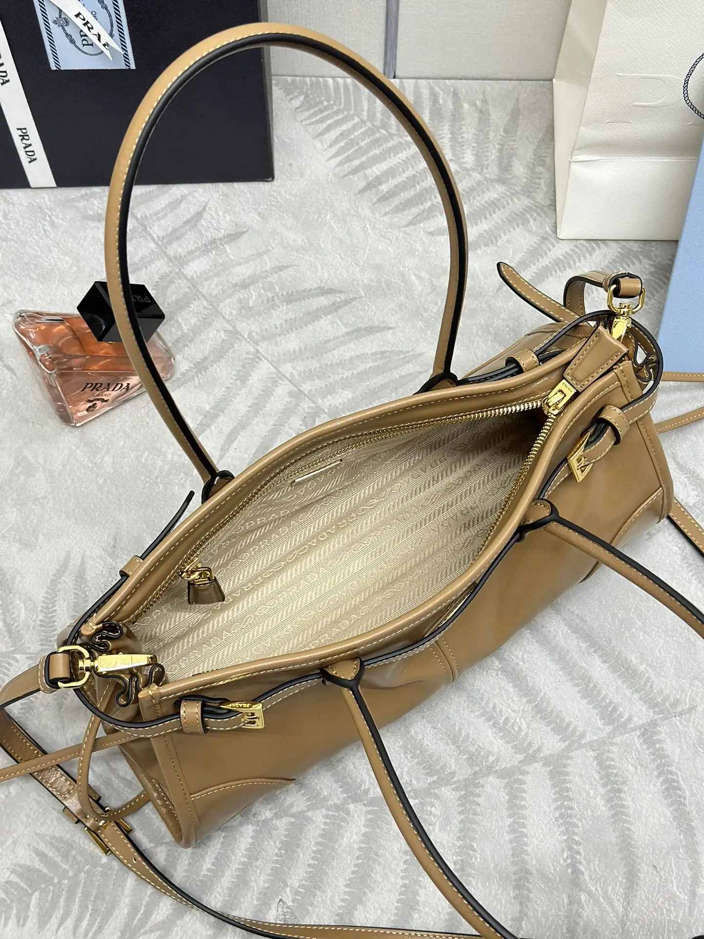 Soft Lux Leather Top-Handle Crossbody Bag D105011356 — view 9