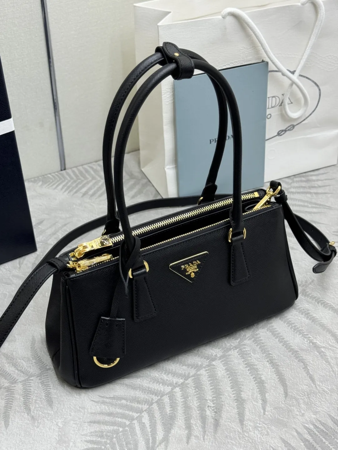 Prada Saffiano Crossbody Top-Handle Bag D109011358 — view 3