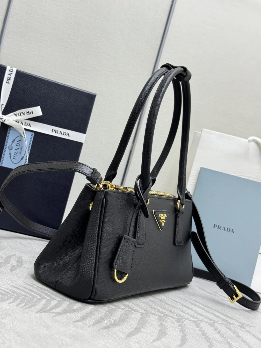 Prada Saffiano Crossbody Top-Handle Bag D109011358 — view 4
