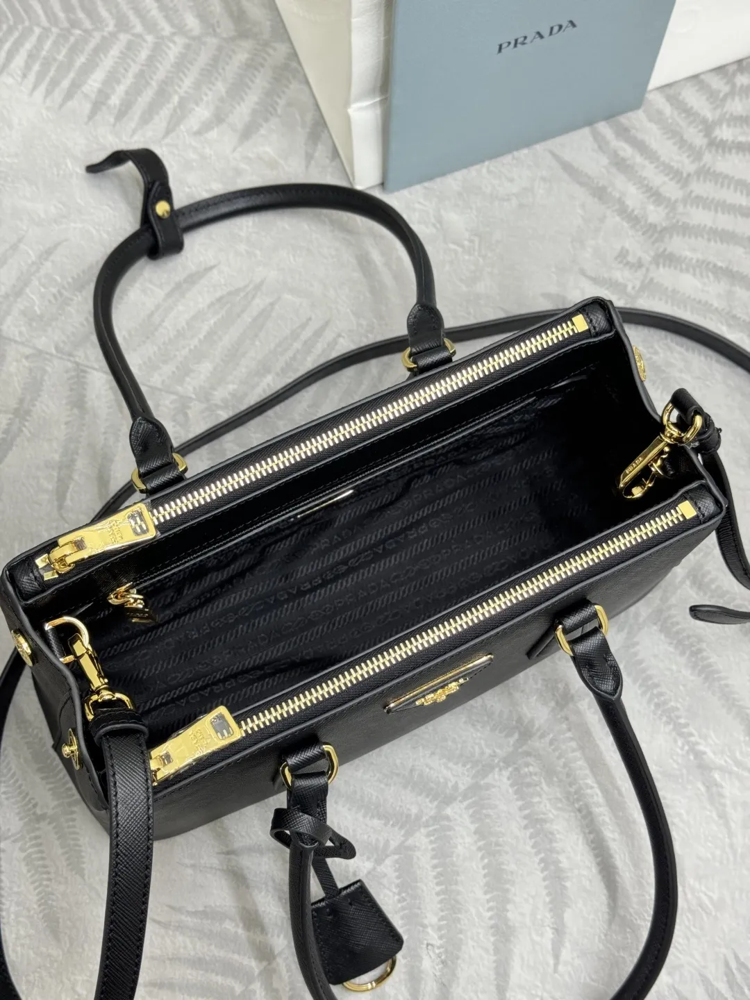 Prada Saffiano Crossbody Top-Handle Bag D109011358 — view 8