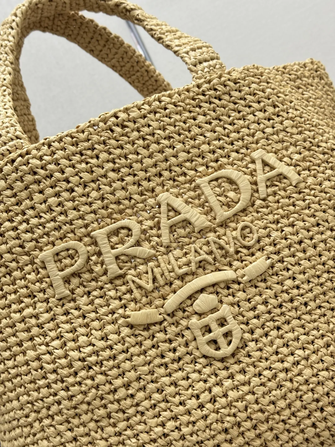 Prada Raffia Large Tote Bag D113011360 — view 5