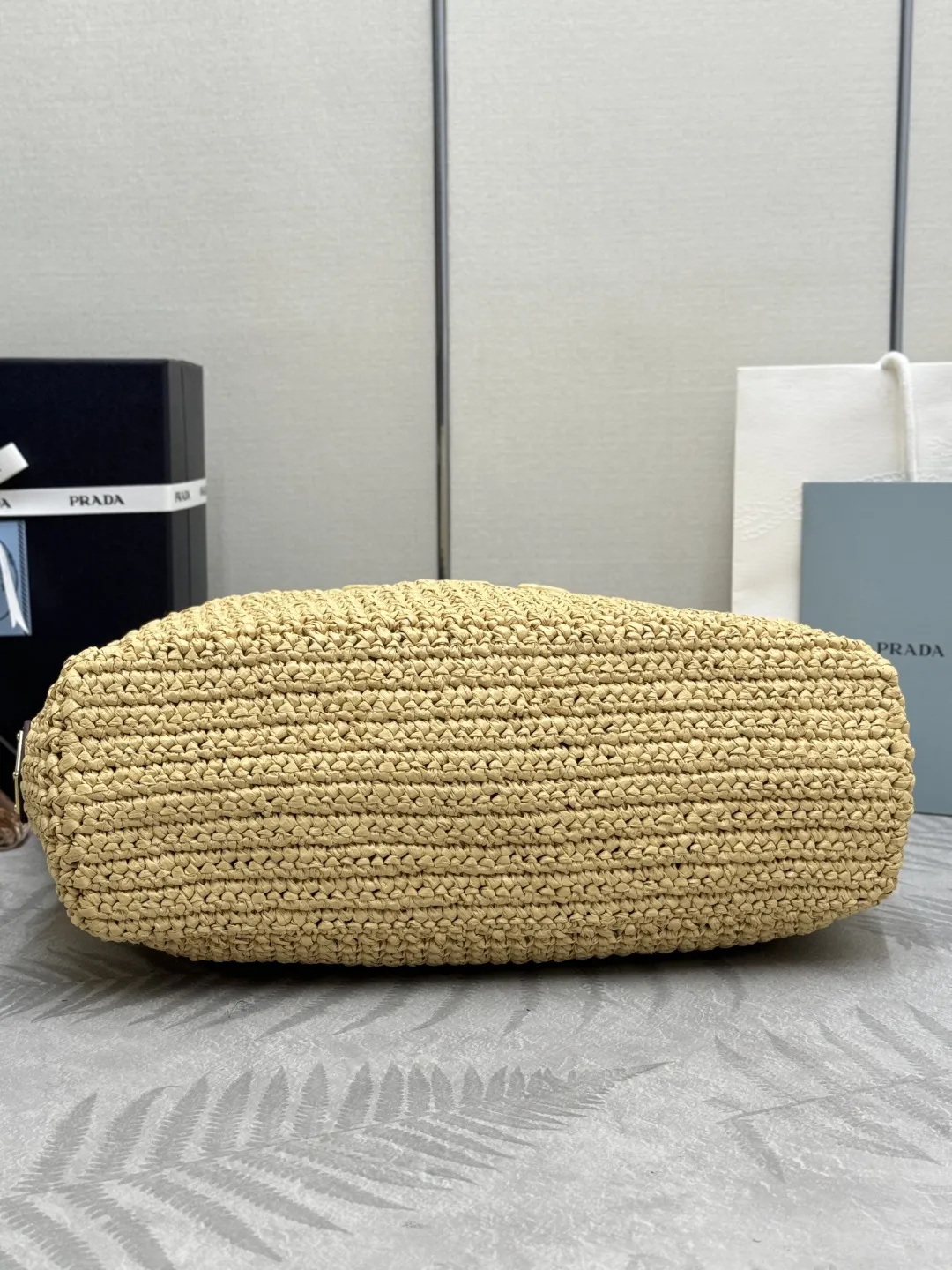 Prada Raffia Large Tote Bag D113011360 — view 6