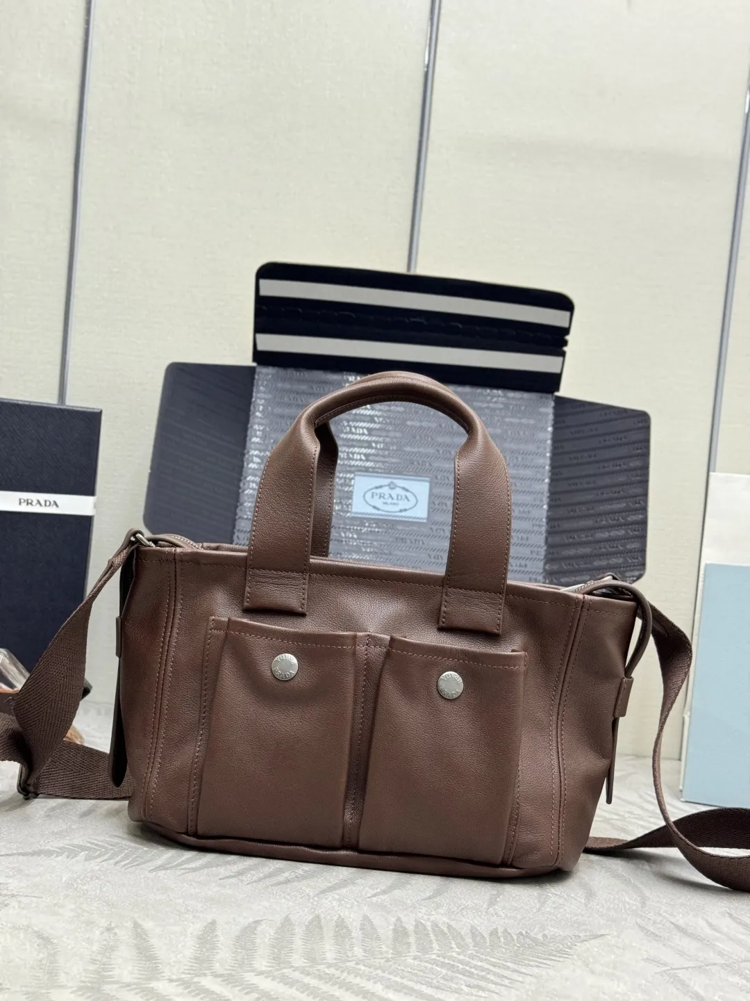 Prada Route Leather Tote Bag D109011362 — view 2