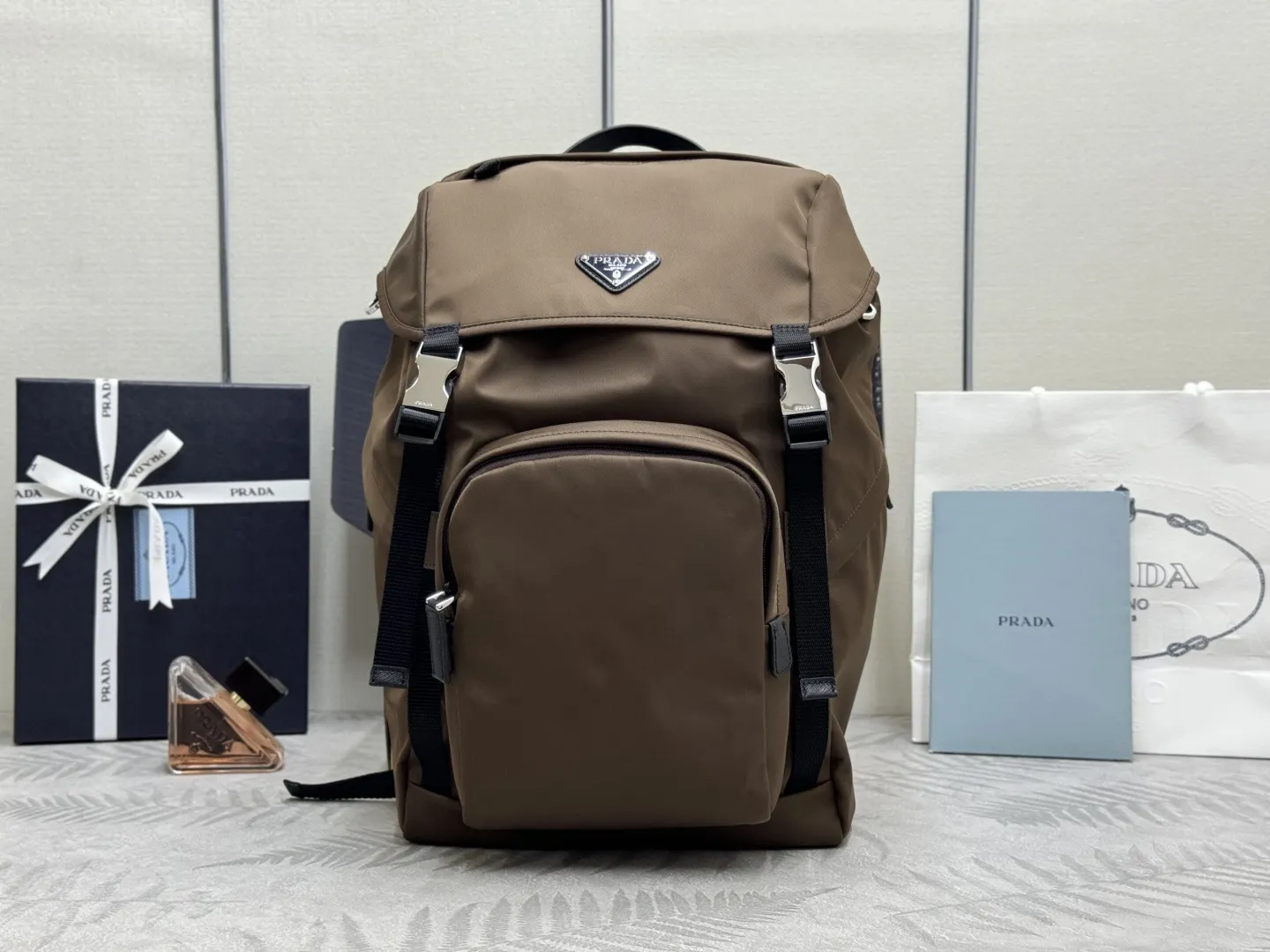 Prada Re-Nylon Backpack with Enamel Logo D91011363