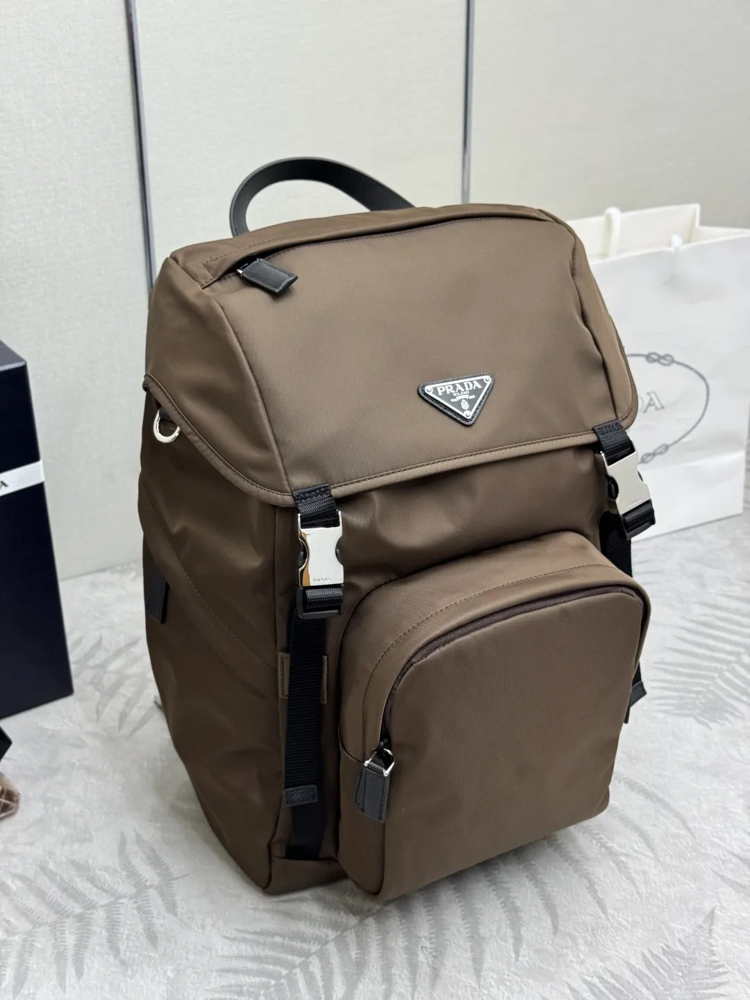 Prada Re-Nylon Backpack with Enamel Logo D91011363 — view 3