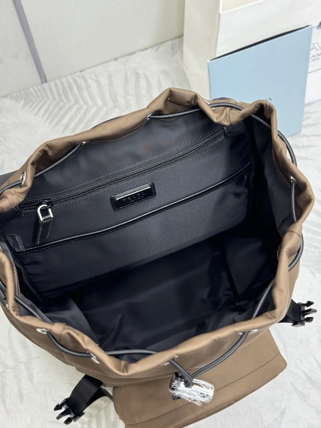 Prada Re-Nylon Backpack with Enamel Logo D91011363 — view 8