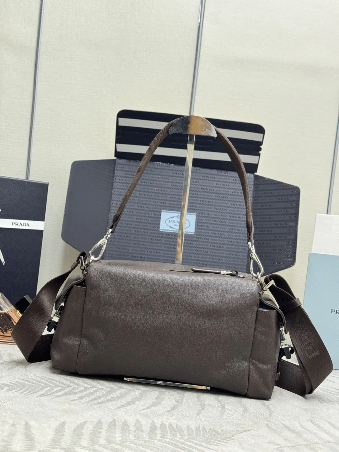 Prada Small Explore Leather Shoulder Bag D98011366 — view 2