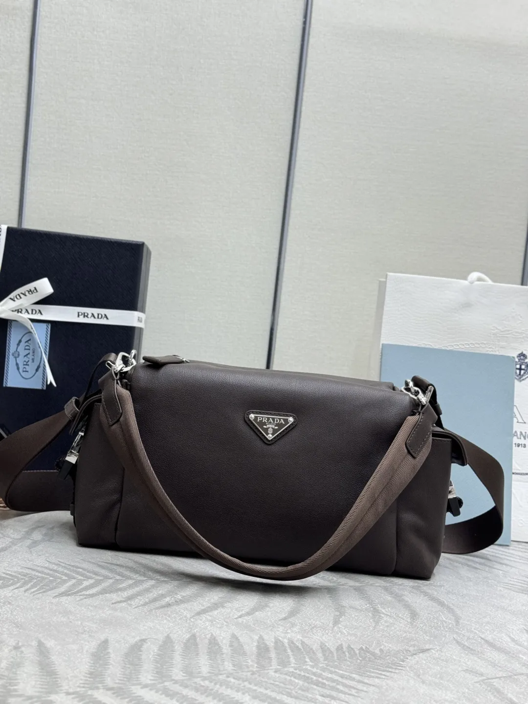 Prada Small Explore Leather Shoulder Bag D98011366 — view 3