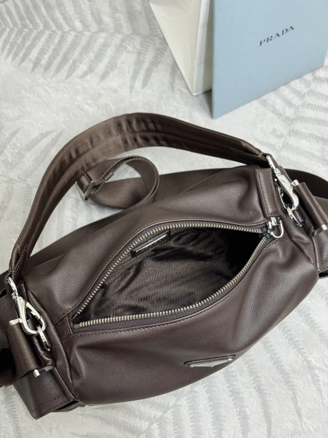 Prada Small Explore Leather Shoulder Bag D98011366 — view 8