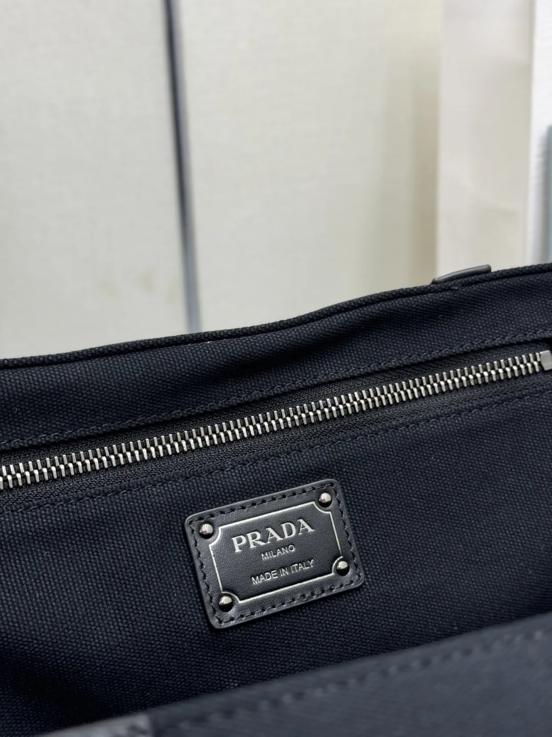 Prada Route Large Canvas & Leather Tote Bag D99011367 — view 9