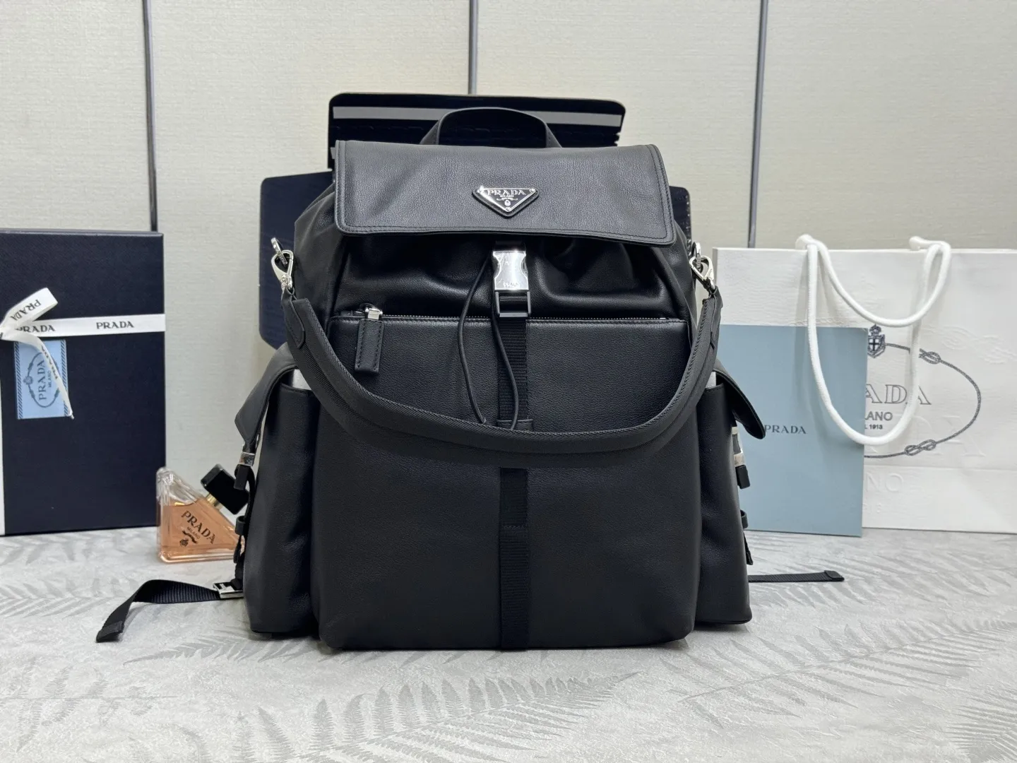 Prada Explore Buffalo Leather Backpack D127011369