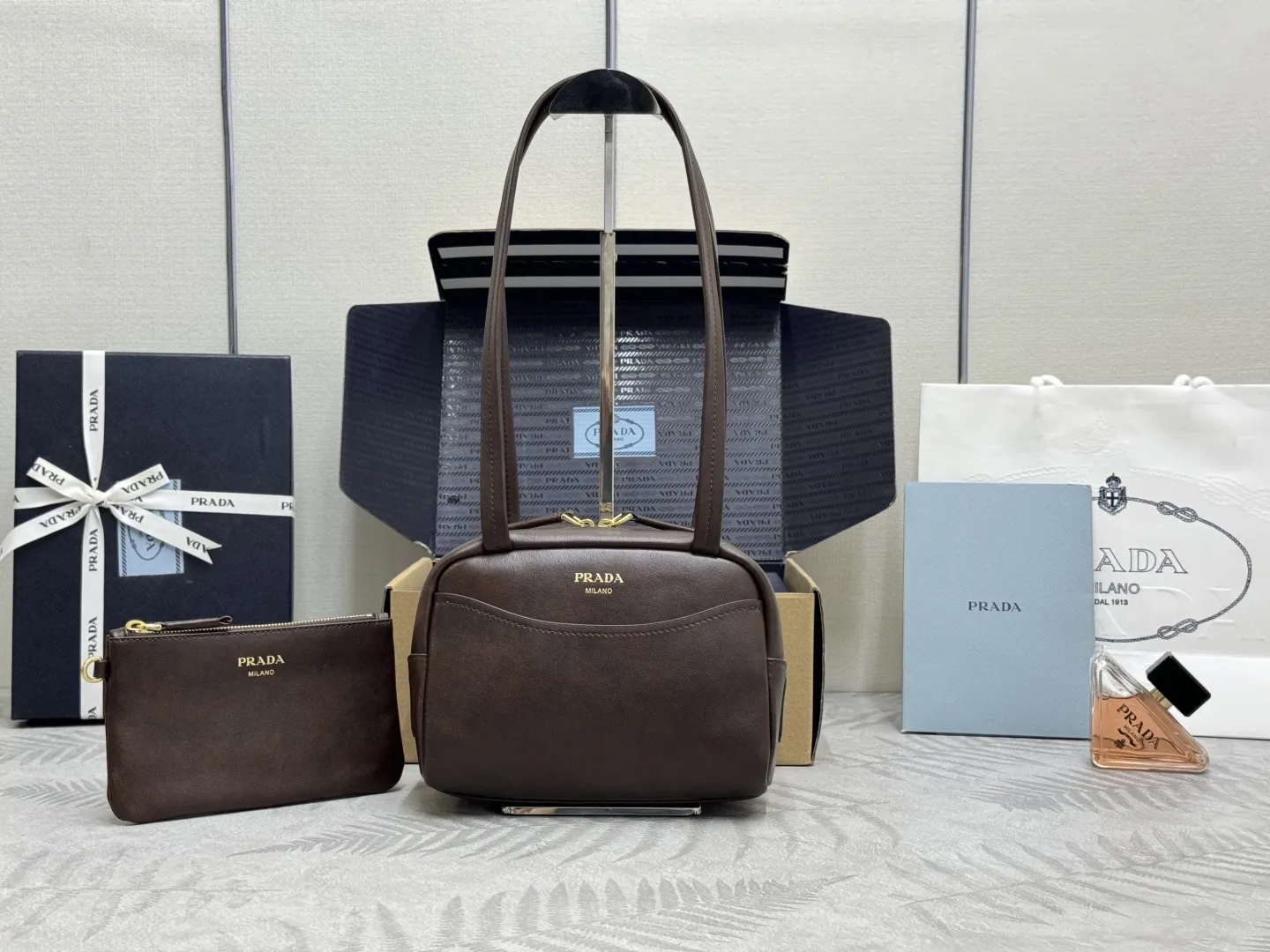 Prada Distressed Leather Mini Shoulder Bag D97011370