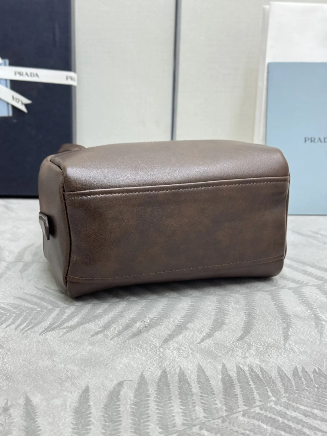 Prada Distressed Leather Mini Shoulder Bag D97011370 — view 6
