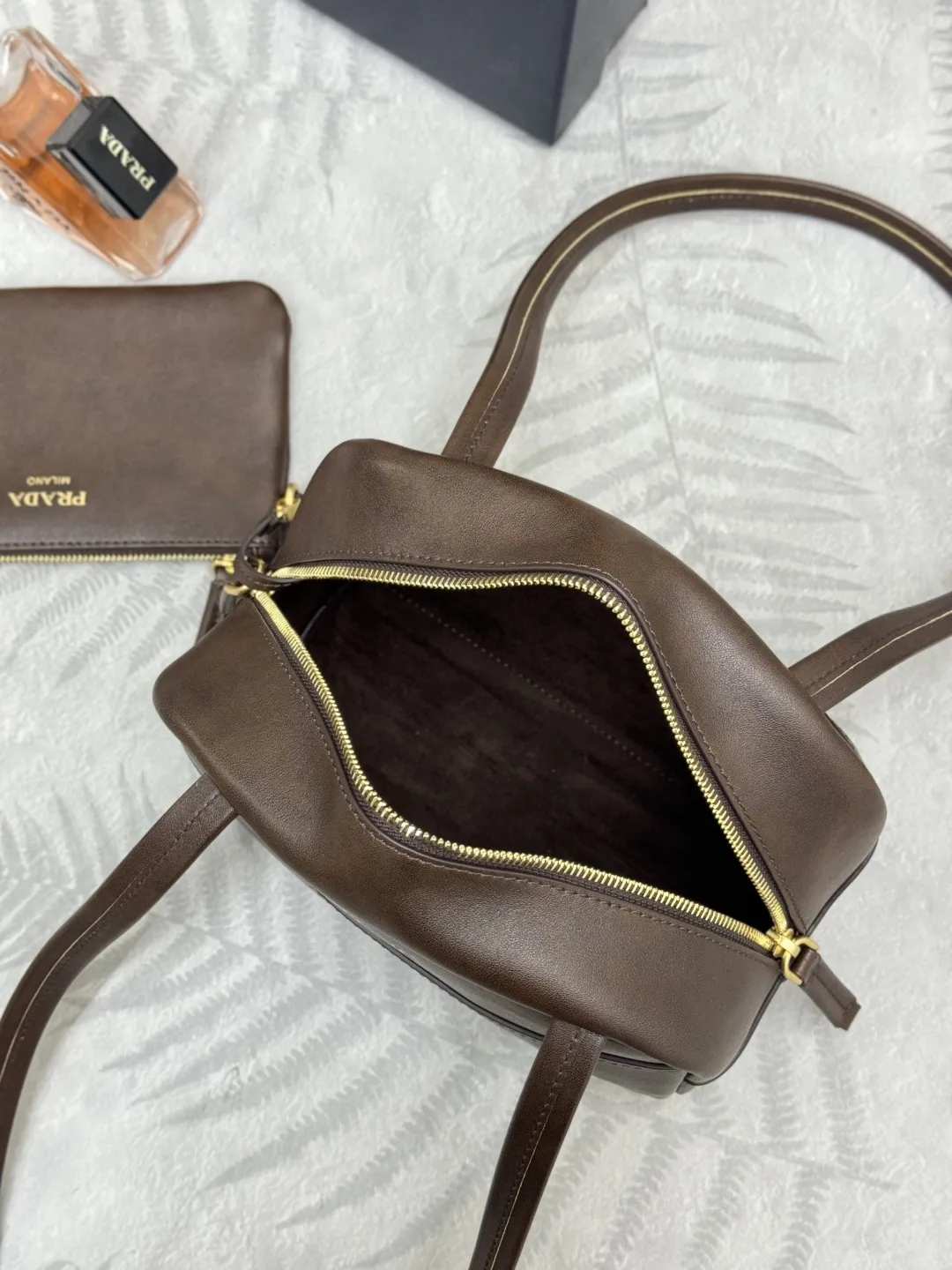 Prada Distressed Leather Mini Shoulder Bag D97011370 — view 8