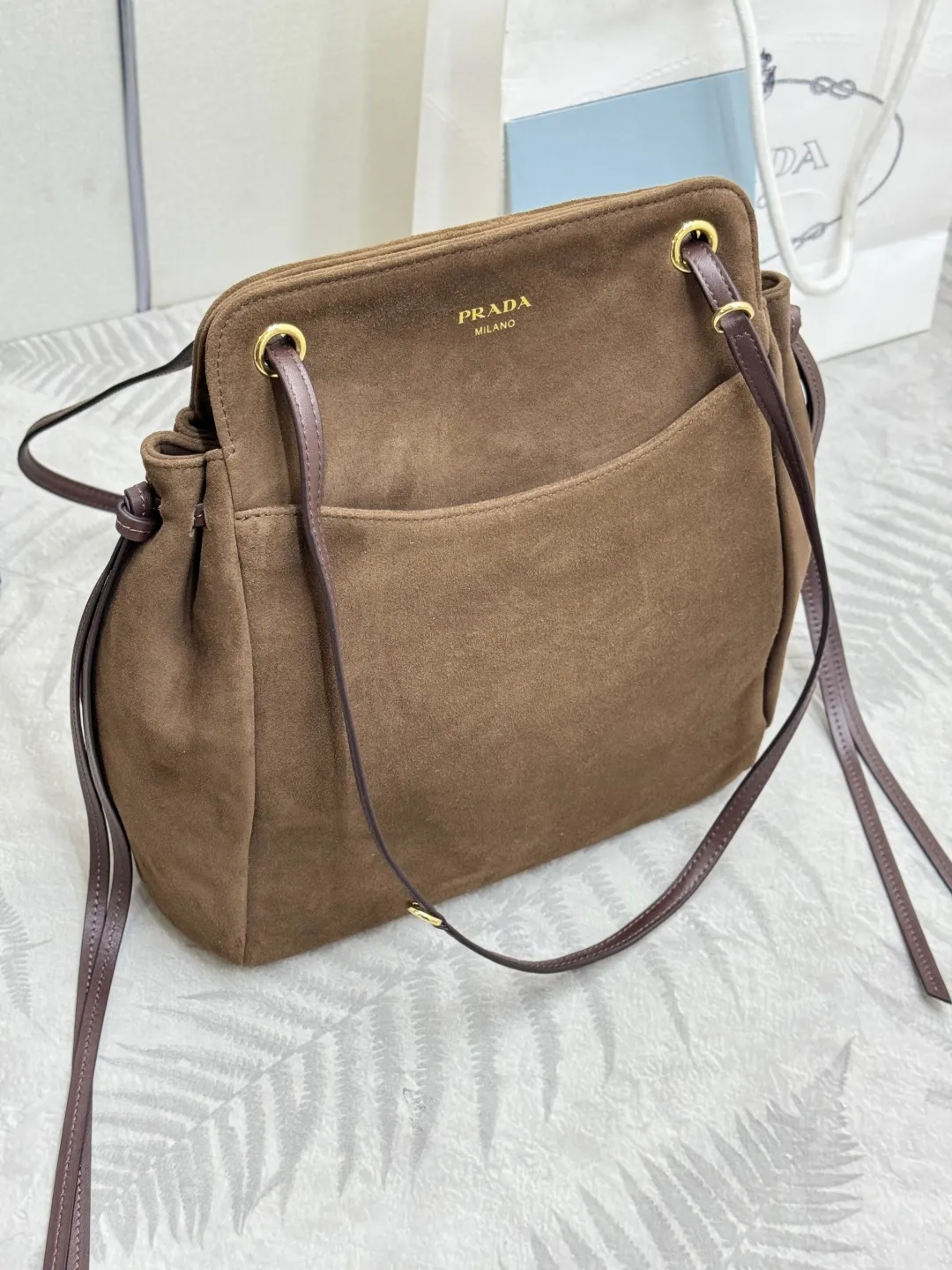 Suede Shoulder Bag 1BG641 D96011377 — view 3