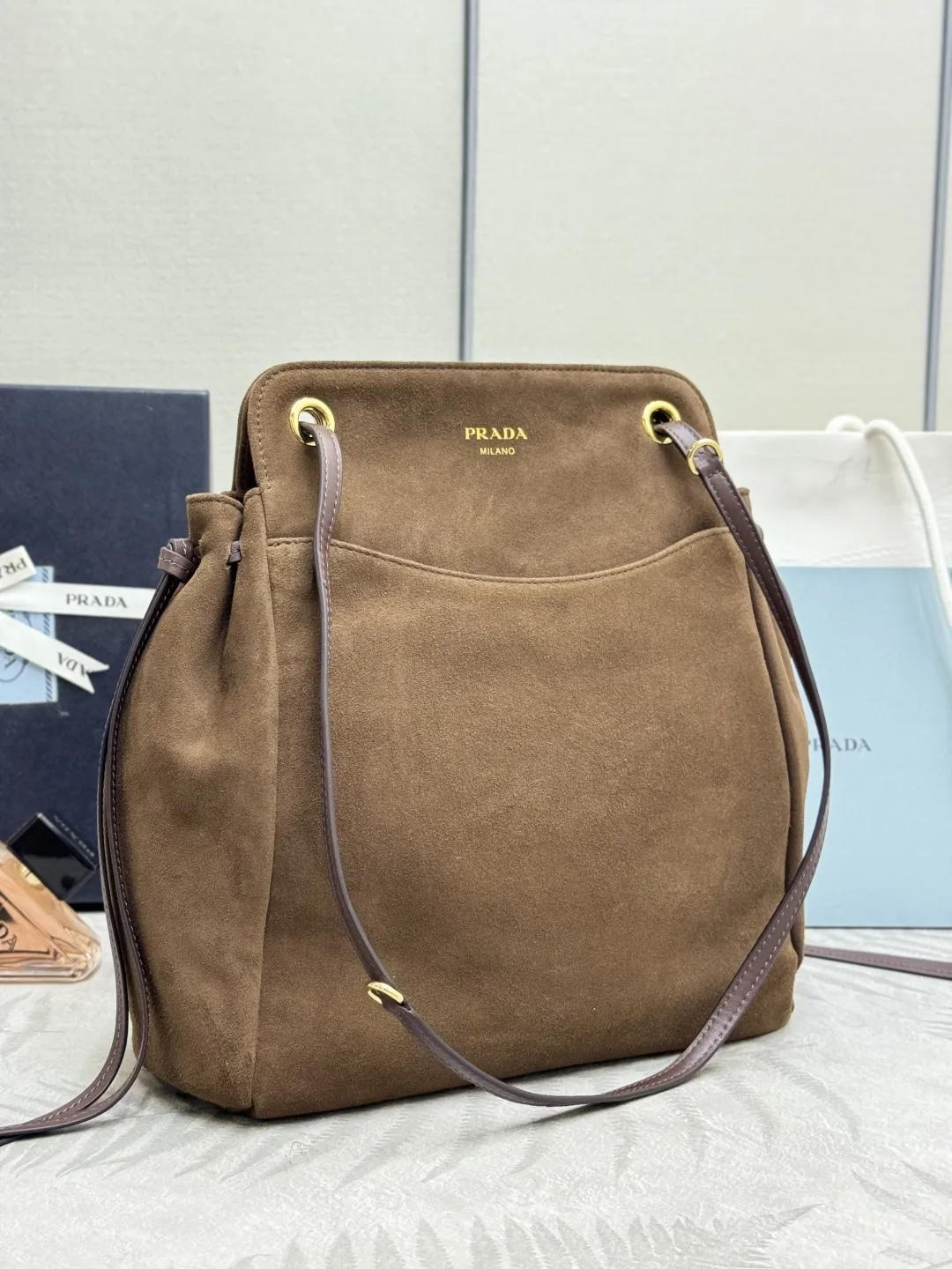 Suede Shoulder Bag 1BG641 D96011377 — view 4