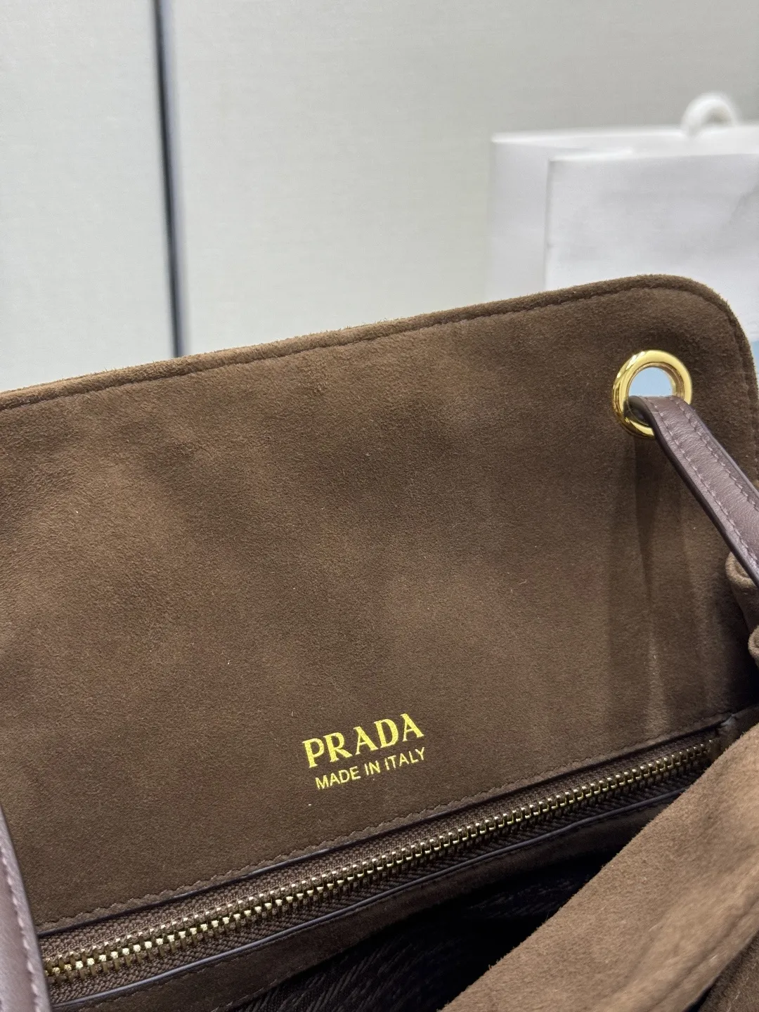 Suede Shoulder Bag 1BG641 D96011377 — view 9