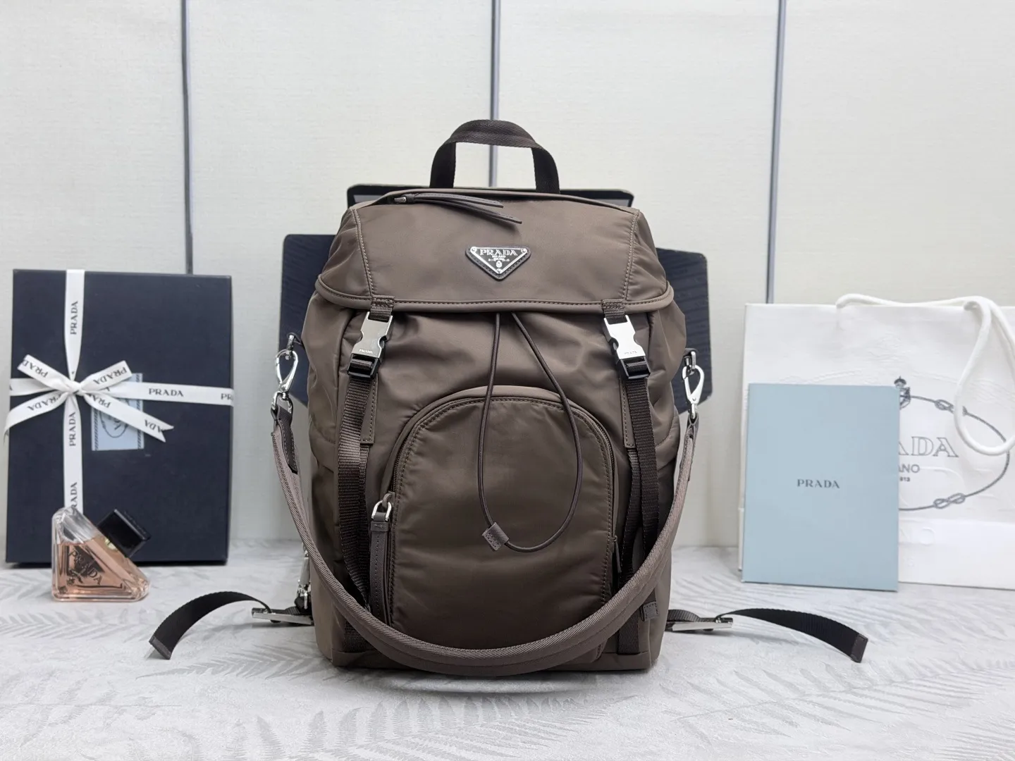 Re-Nylon Backpack with Detachable Straps D86011379