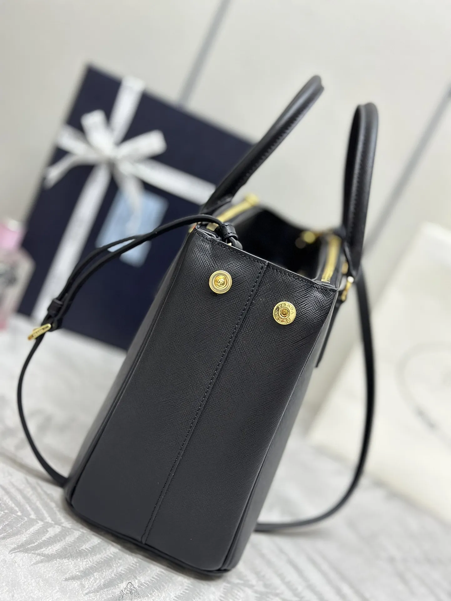 Prada Saffiano Leather Double Handle Tote Bag D104011381 — view 9