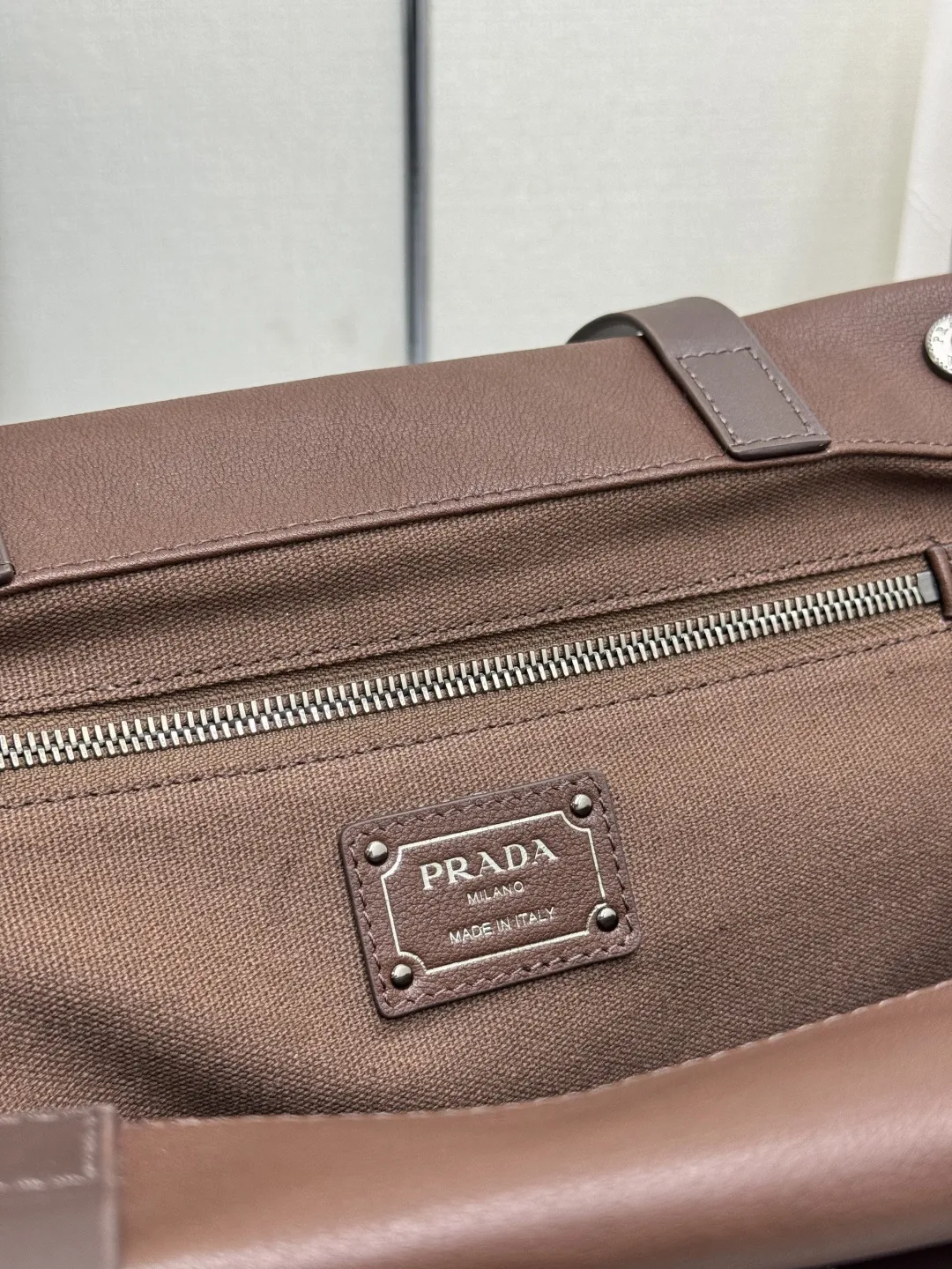 Prada 1BG645 Leather Tote Bag D114011382 — view 9