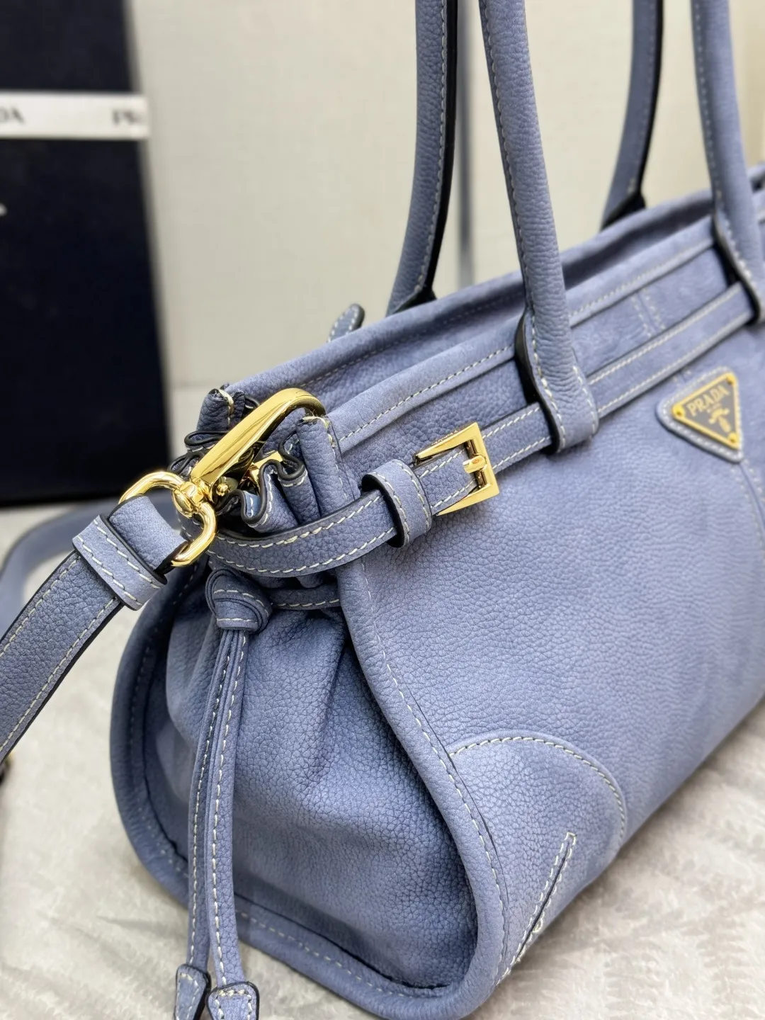 Soft Lux Velvet Leather Top-Handle Bag D107011383 — view 5