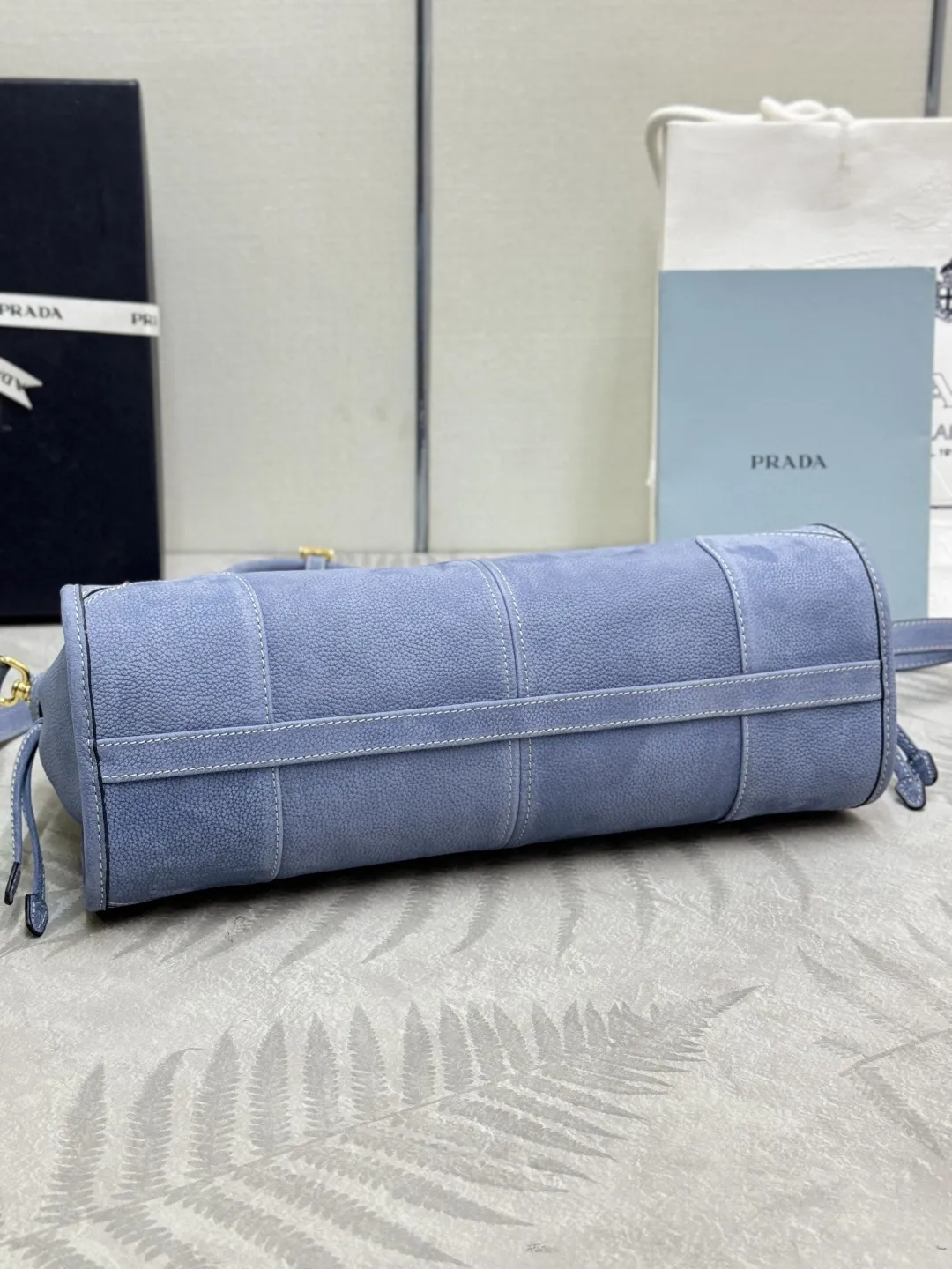 Soft Lux Velvet Leather Top-Handle Bag D107011383 — view 6