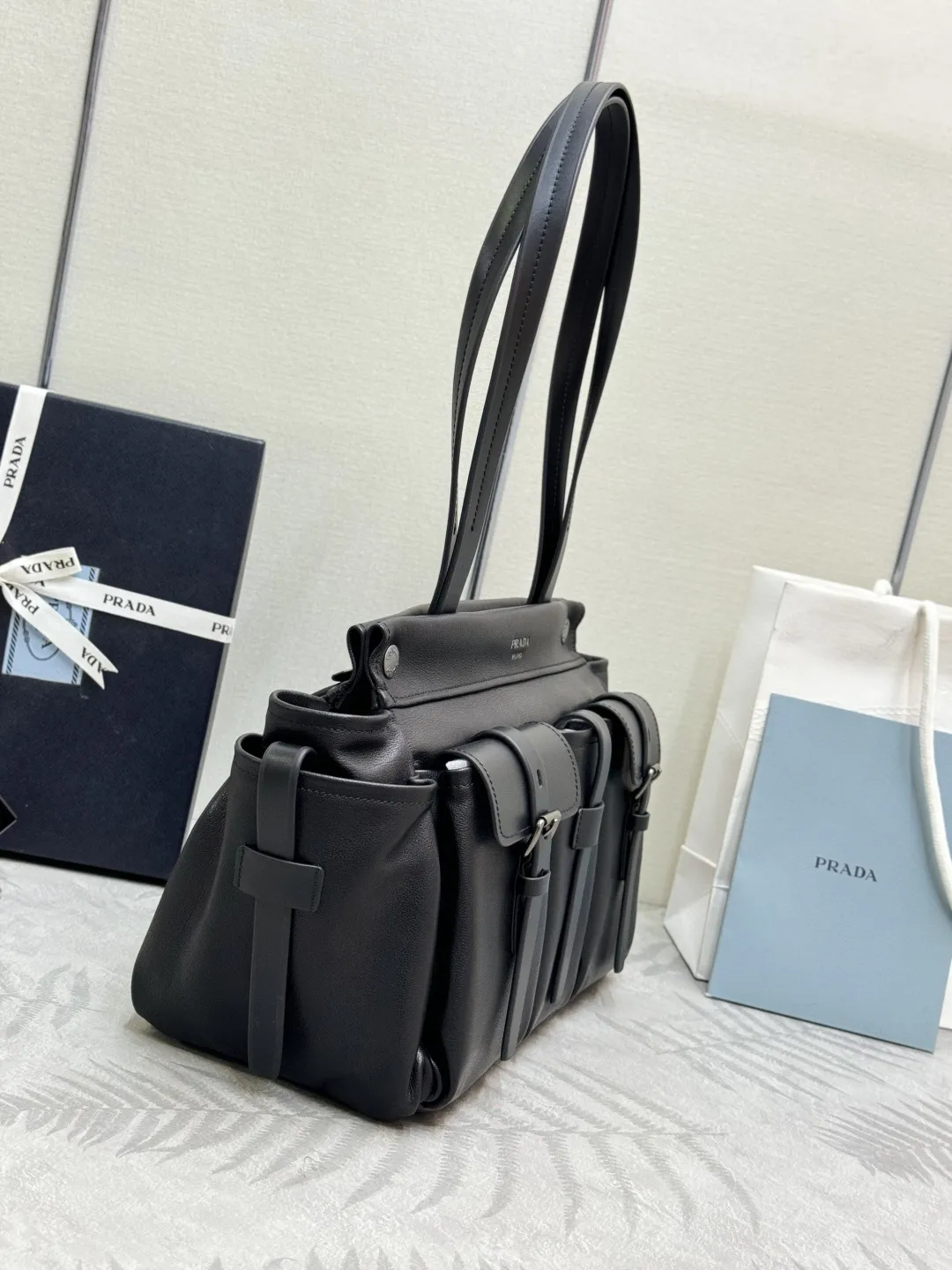 Prada Large 1BG644 Leather Tote Bag D131011386 — view 4