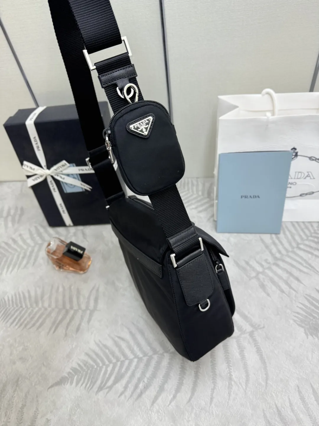 Re-Nylon Crossbody Bag with Mini Pouch D74011387 — view 4