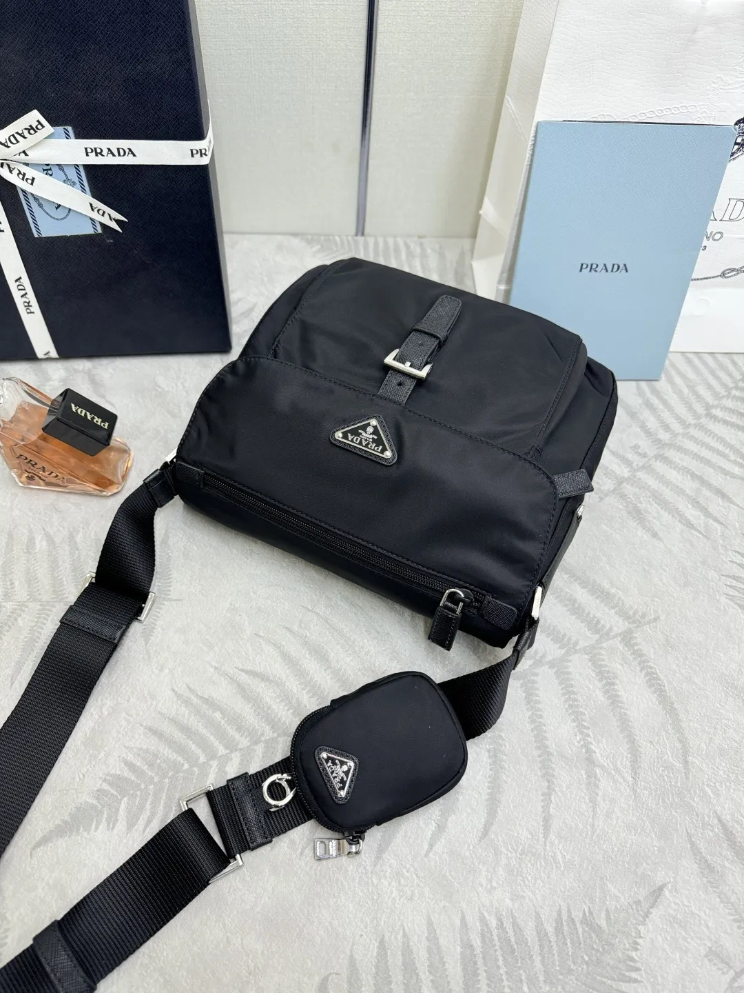 Re-Nylon Crossbody Bag with Mini Pouch D74011387 — view 5