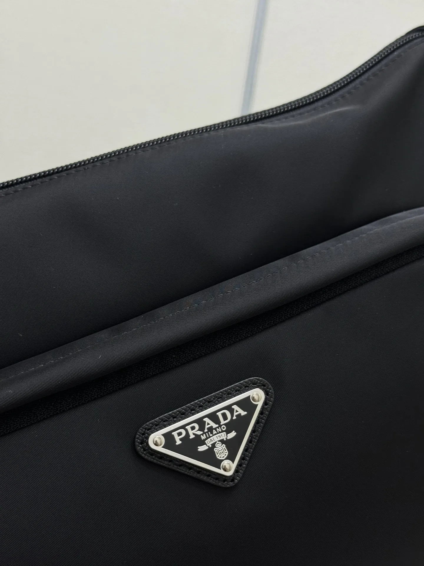 Re-Nylon and Saffiano Leather Messenger Bag D70011034 — view 7