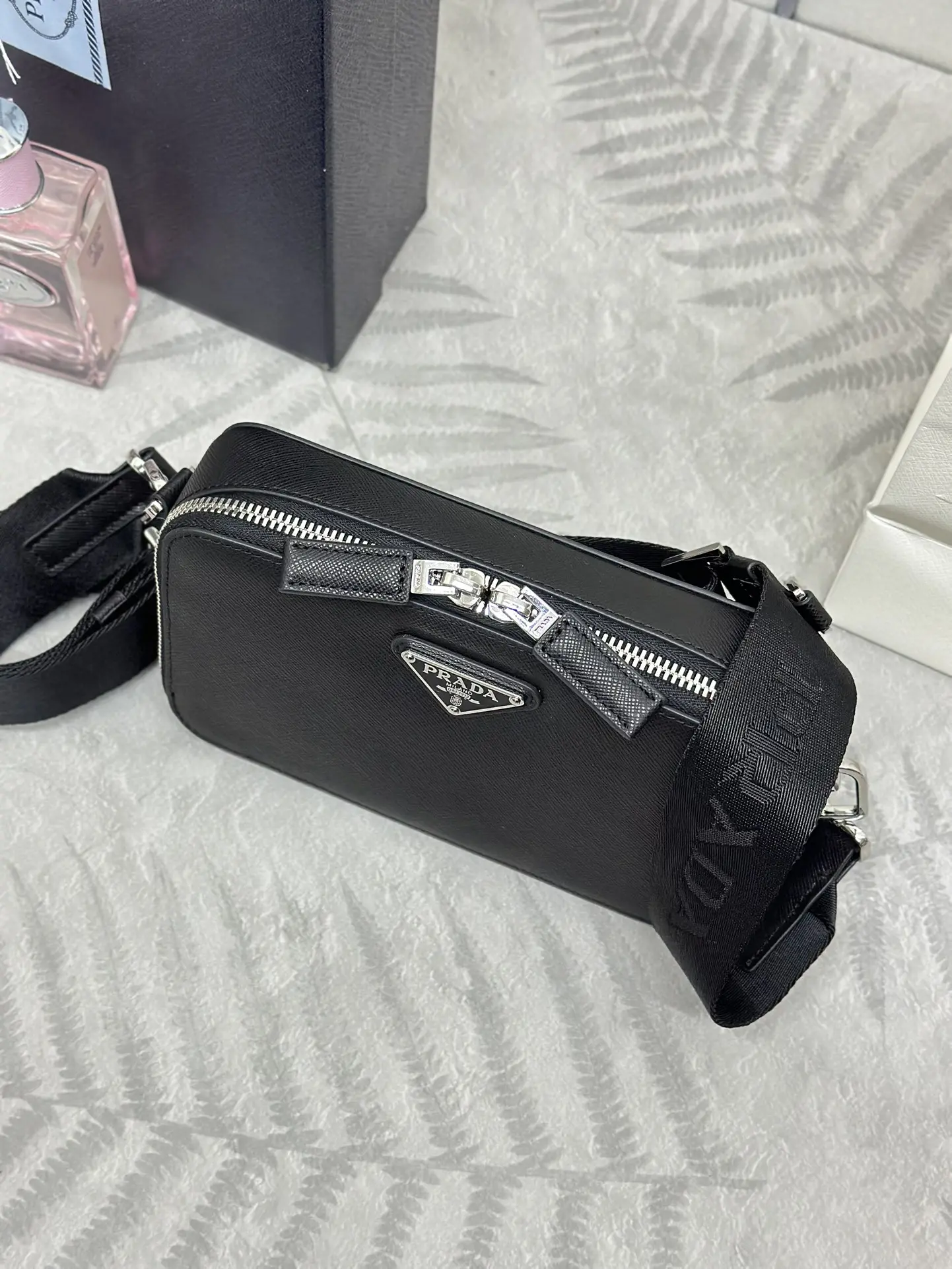Prada Saffiano Leather Crossbody Bag 2VH173 D74011388 — view 2