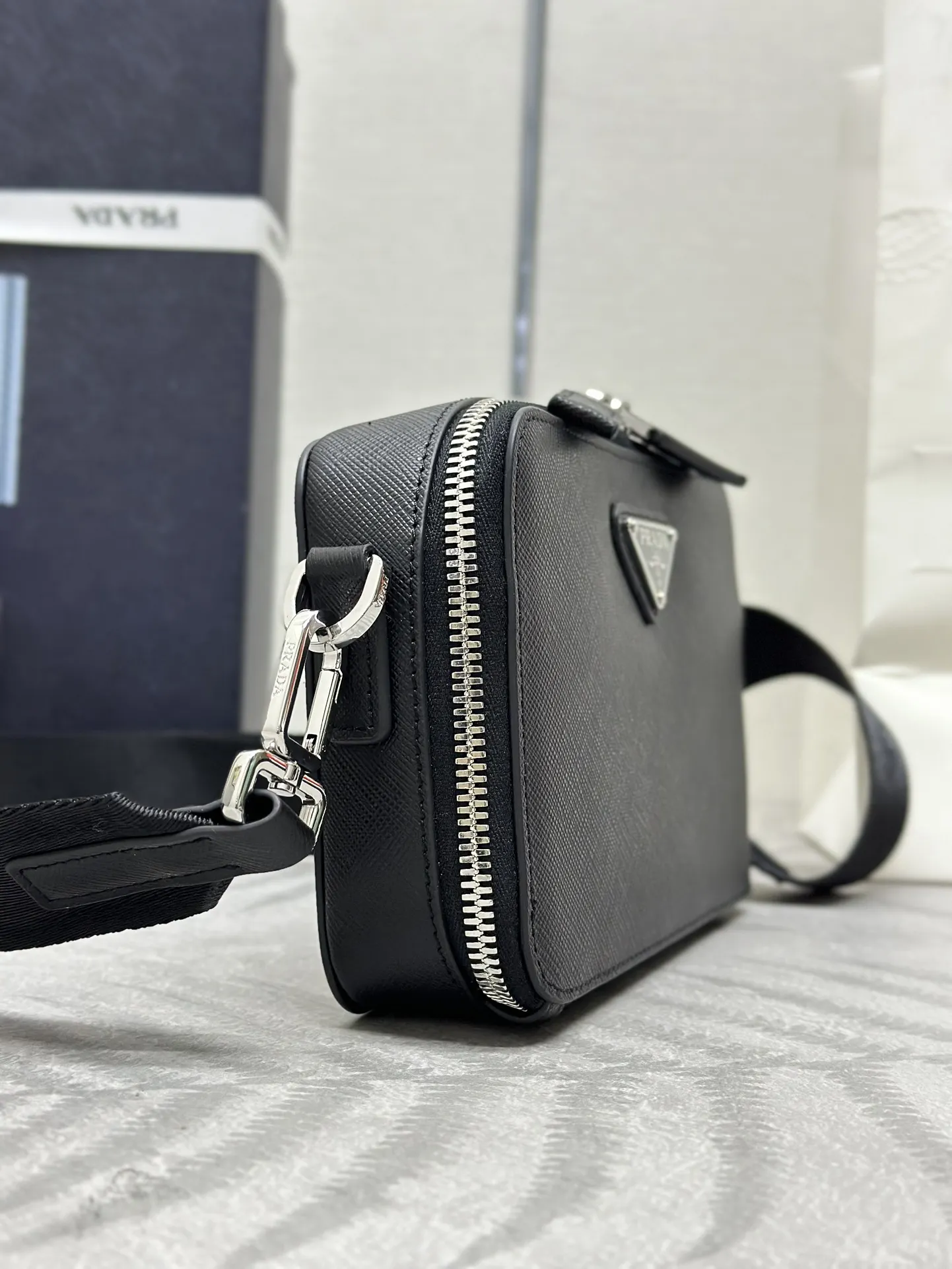 Prada Saffiano Leather Crossbody Bag 2VH173 D74011388 — view 3