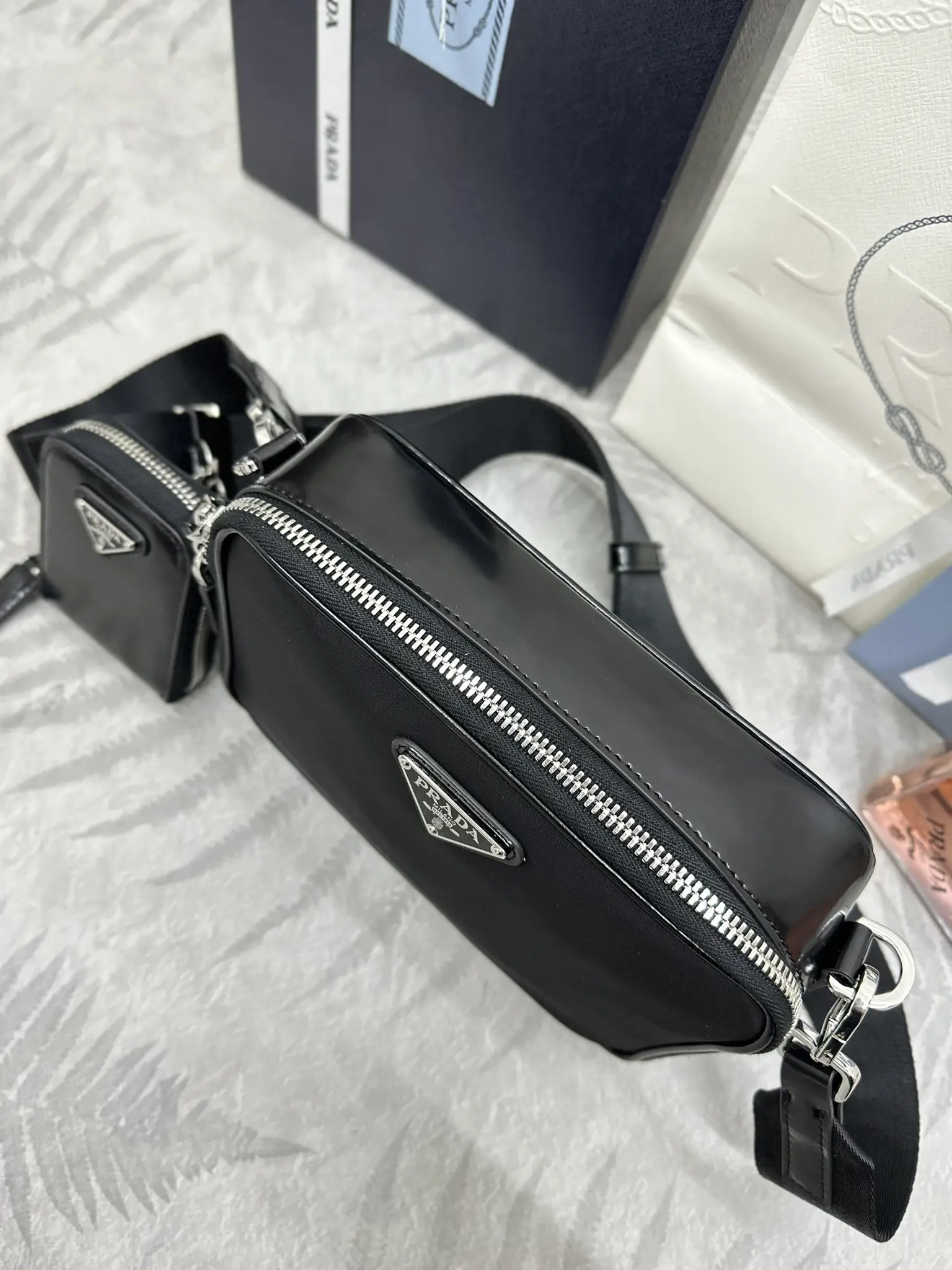 Prada Re-Nylon and Leather Camera Bag D77011392 — view 2