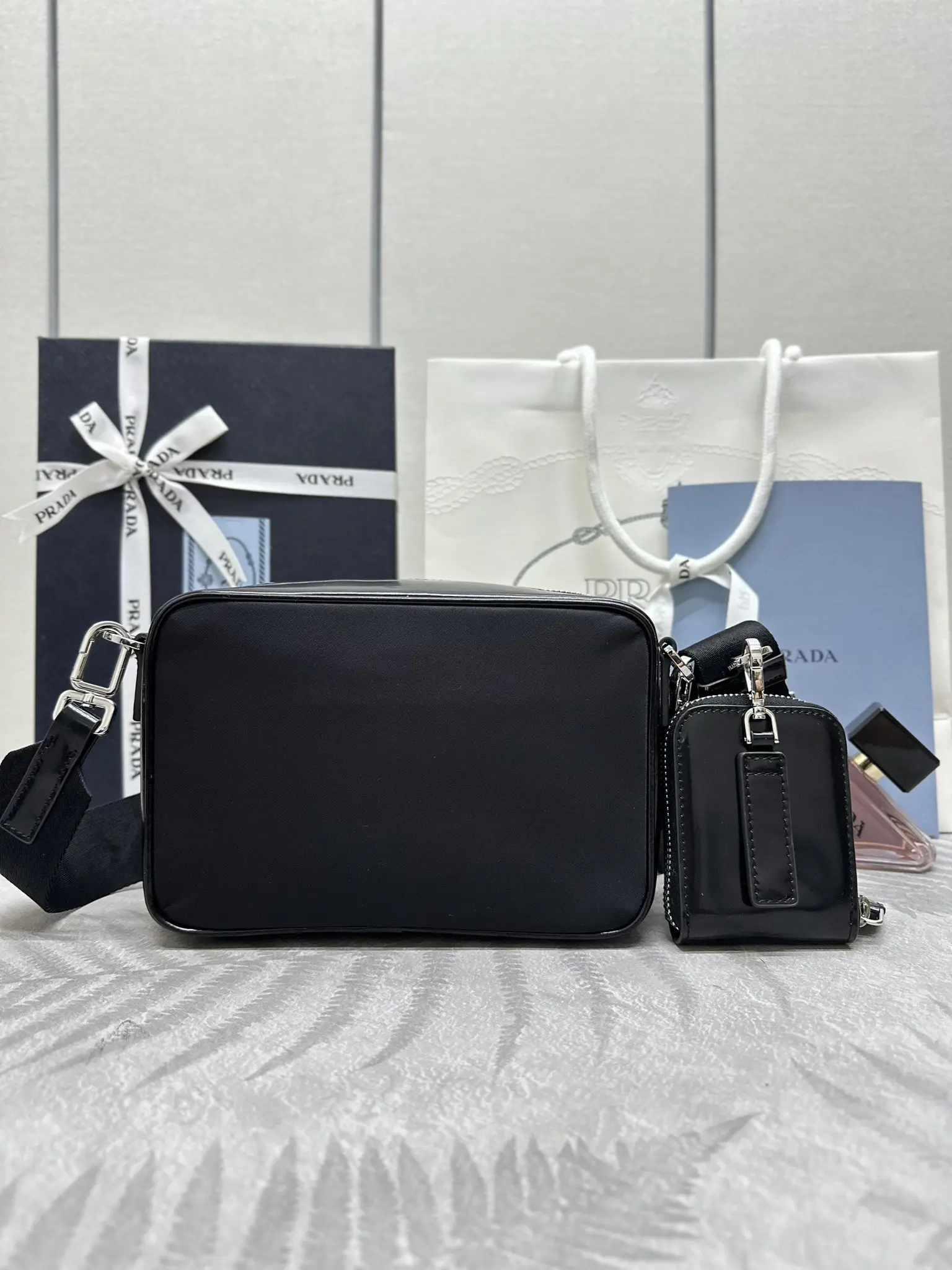 Prada Re-Nylon and Leather Camera Bag D77011392 — view 3