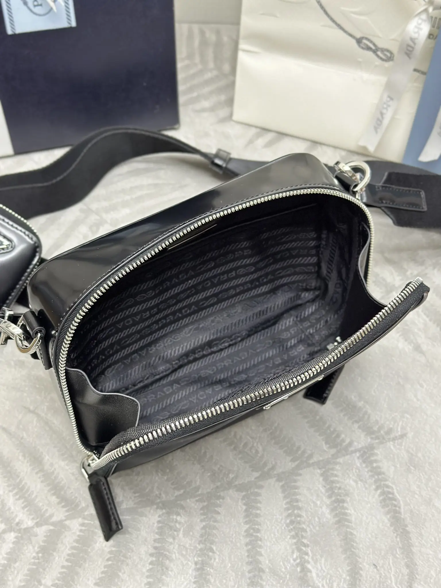 Prada Re-Nylon and Leather Camera Bag D77011392 — view 8