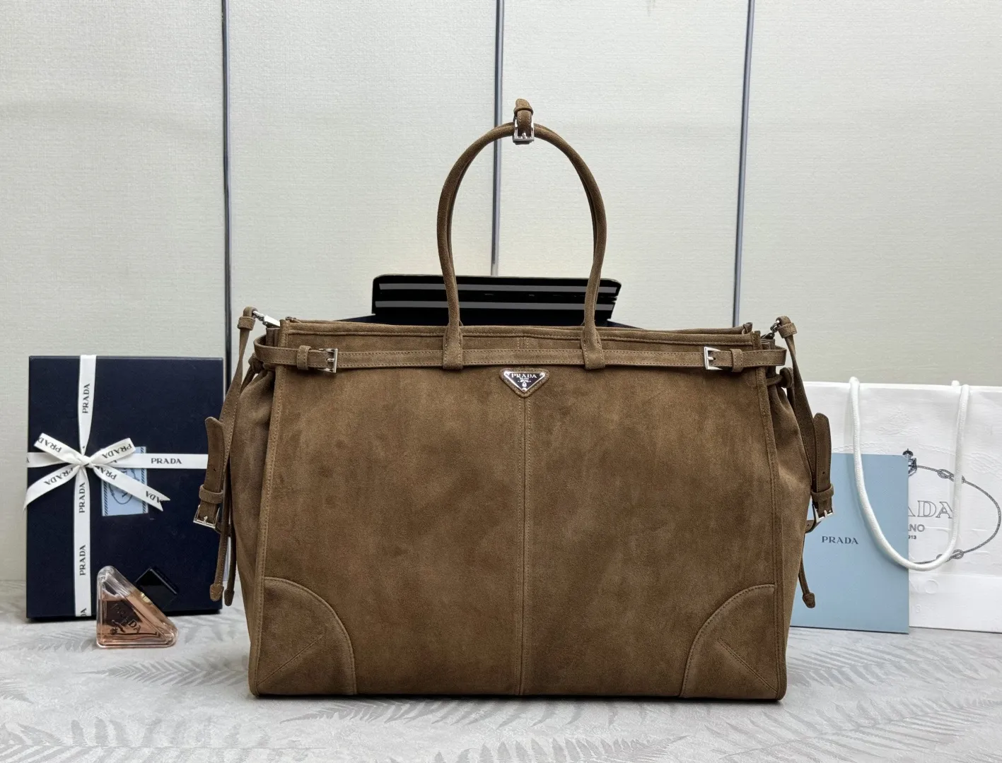 Suede Top-Handle & Crossbody Bag D119011398