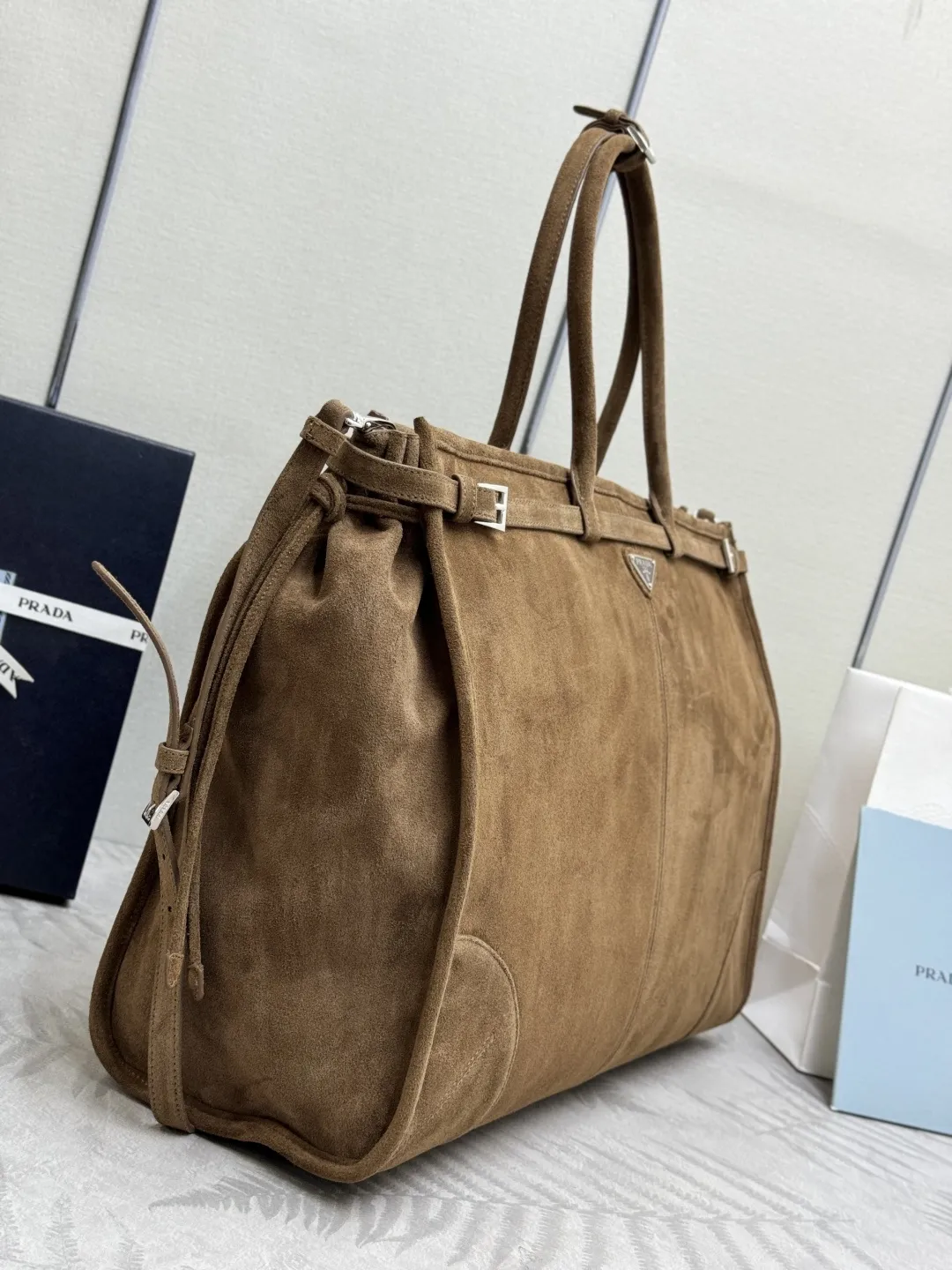 Suede Top-Handle & Crossbody Bag D119011398 — view 4