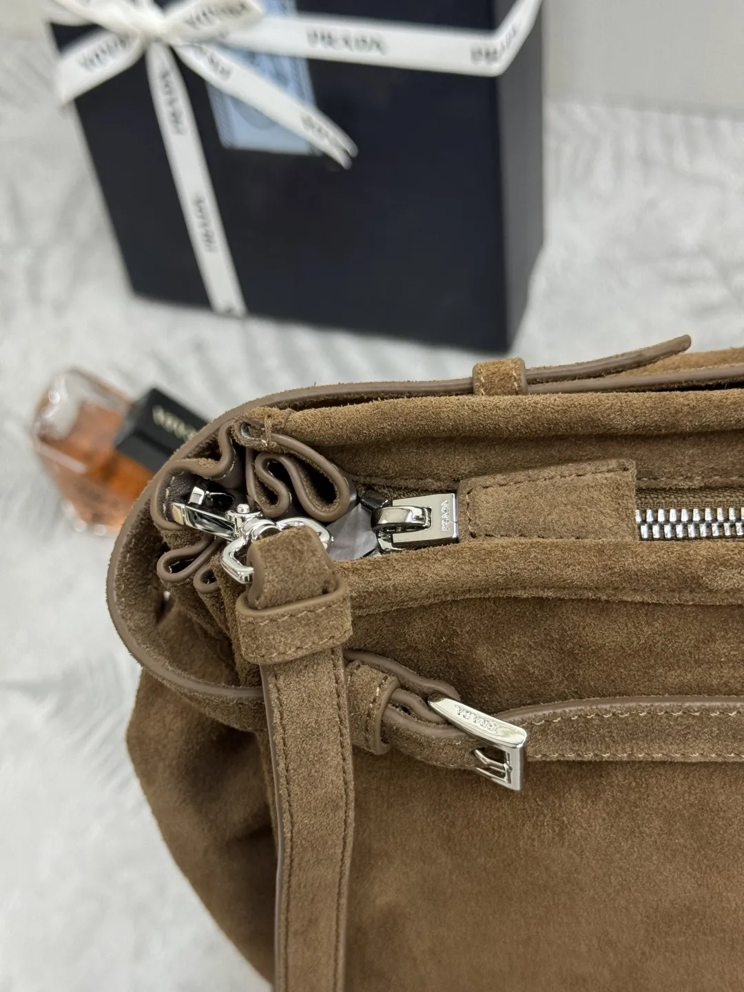Suede Top-Handle & Crossbody Bag D119011398 — view 6